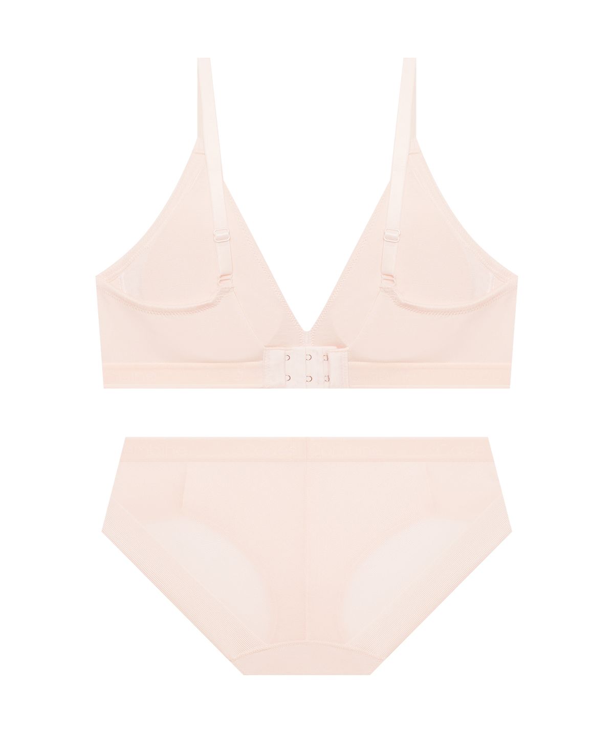 코데즈컴바인 이너웨어(CODES COMBINE INNERWEAR) 모달 슬림아웃밴드 브라렛 팬티세트_미스티로즈