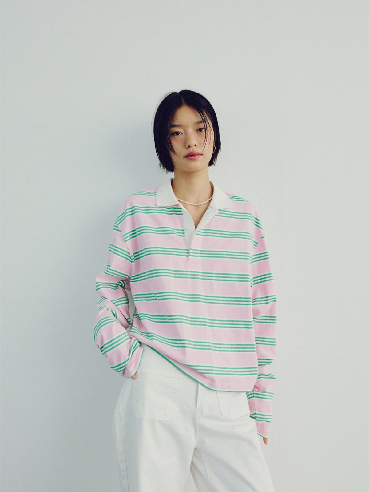 알엠알엔(RMRN) MULTI STRIPE RUGBY T-SHIRT