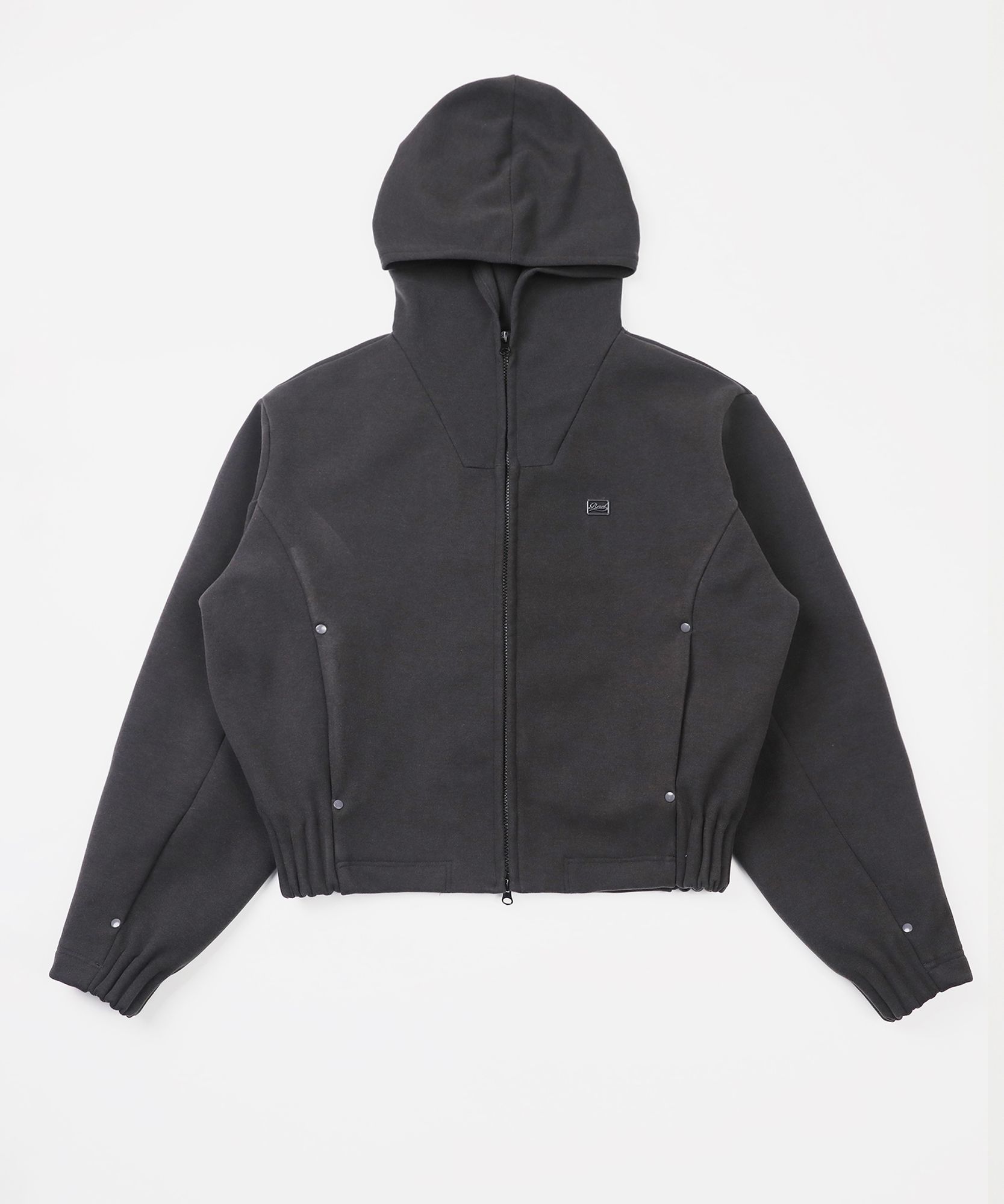 MUSINSA | BADBLOOD Beyond Cashmere Soft Hooded Zip-Up - Charcoal