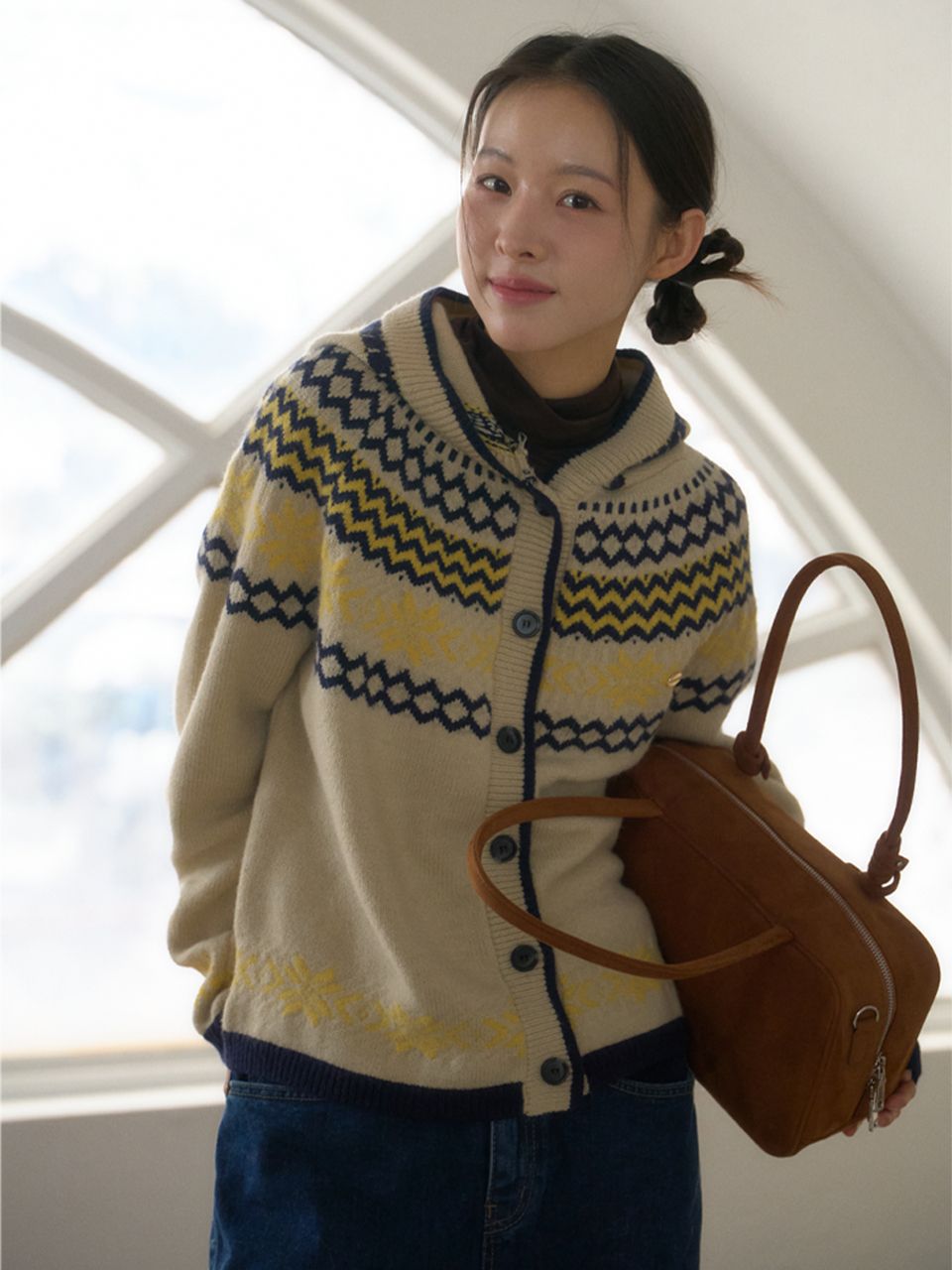 ★ANOETIC★ SUEDE TOTE BAG WITH CARDCASE_2COLOR Designer fashion, Seoul-fully created | W Concept