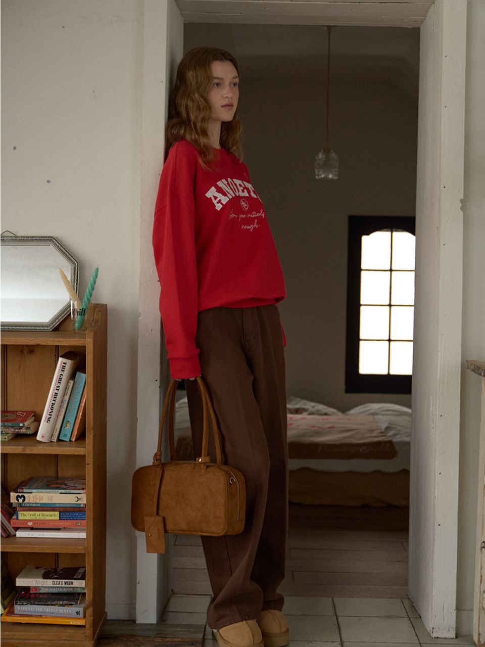 ★ANOETIC★ SUEDE TOTE BAG WITH CARDCASE_2COLOR Designer fashion, Seoul-fully created | W Concept