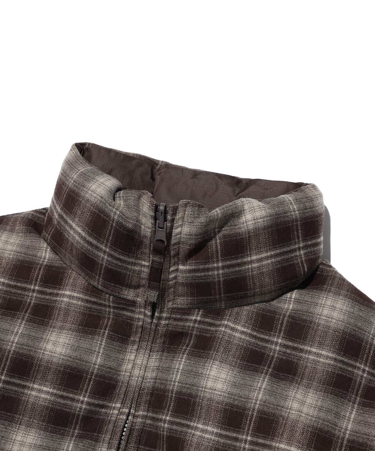 이스트쿤스트(ISTKUNST) FLANNEL REVERSIBLE PUFFER JACKET_BROWN(IK2EWMB900A)