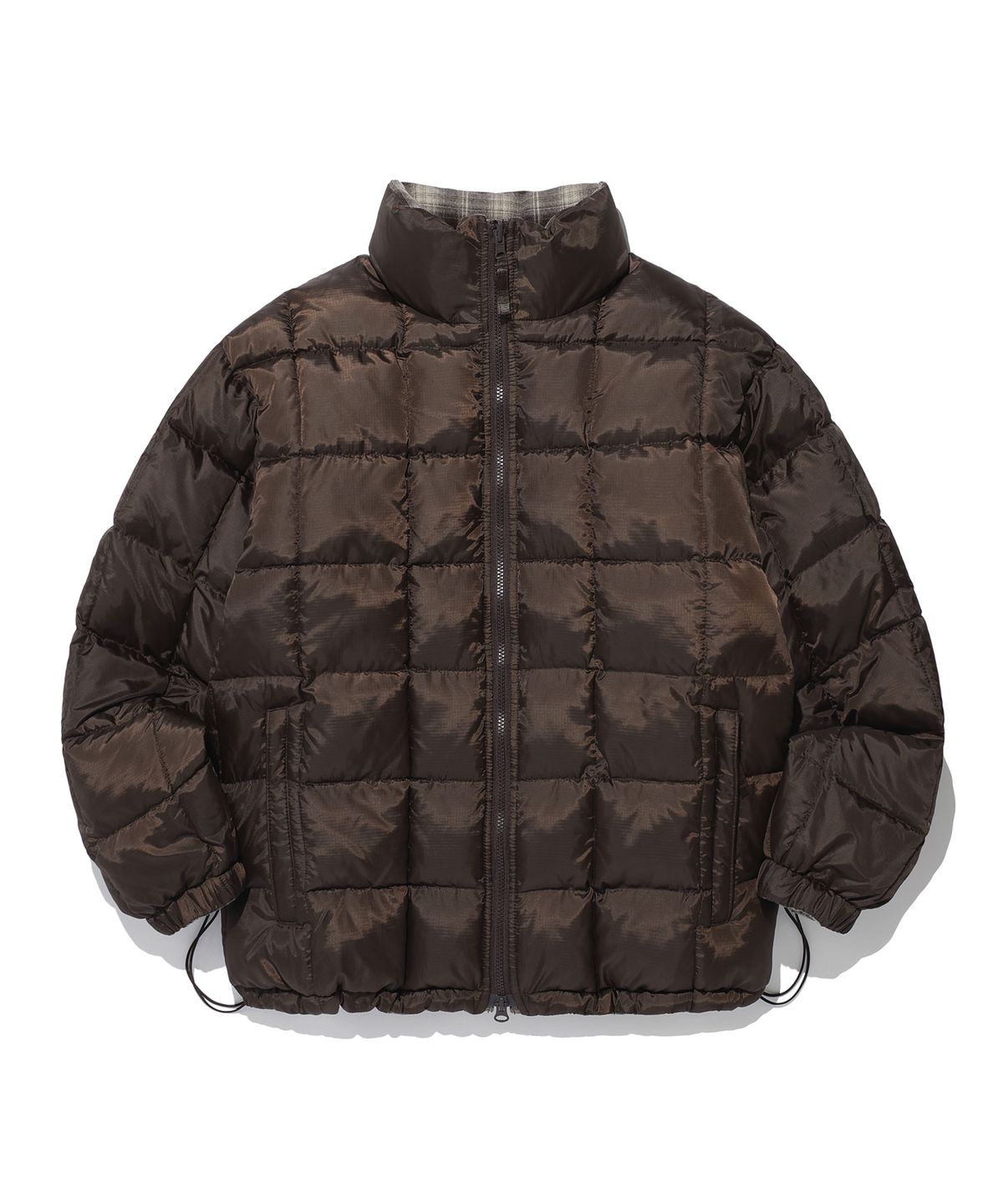 이스트쿤스트(ISTKUNST) FLANNEL REVERSIBLE PUFFER JACKET_BROWN(IK2EWMB900A)