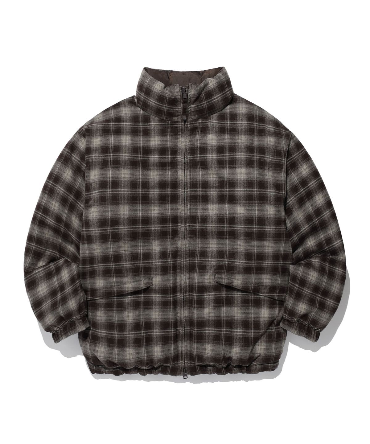 이스트쿤스트(ISTKUNST) FLANNEL REVERSIBLE PUFFER JACKET_BROWN(IK2EWMB900A)