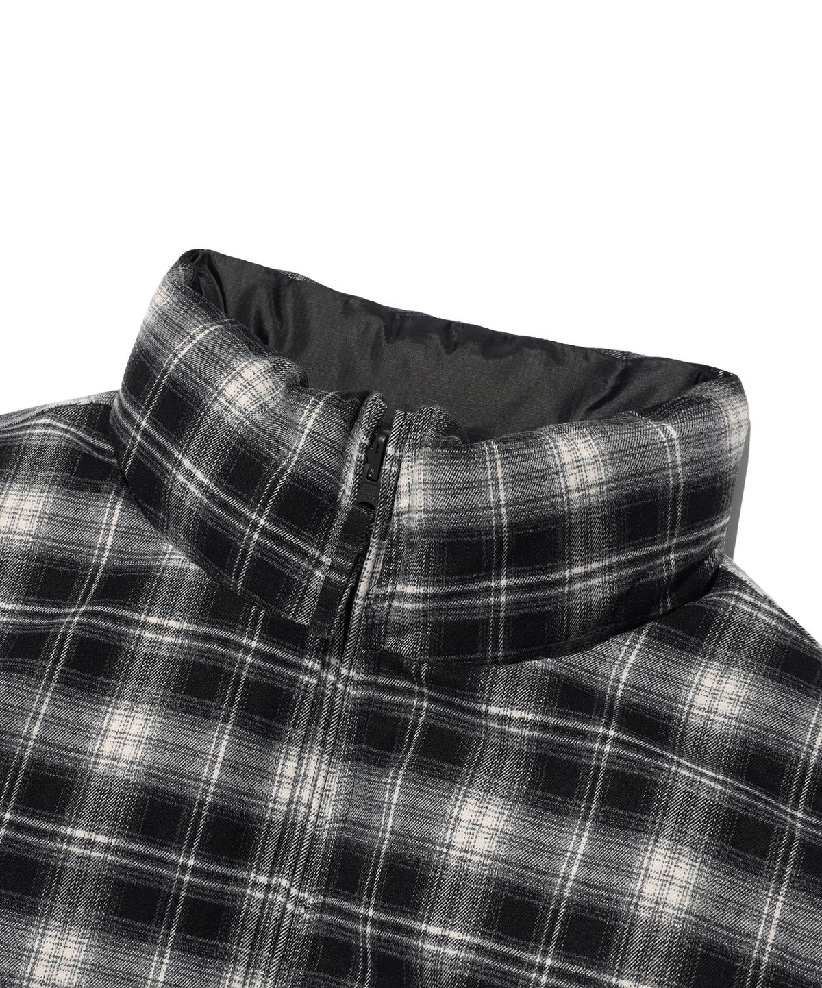 이스트쿤스트(ISTKUNST) FLANNEL REVERSIBLE PUFFER JACKET_BLACK(IK2EWMB900A)