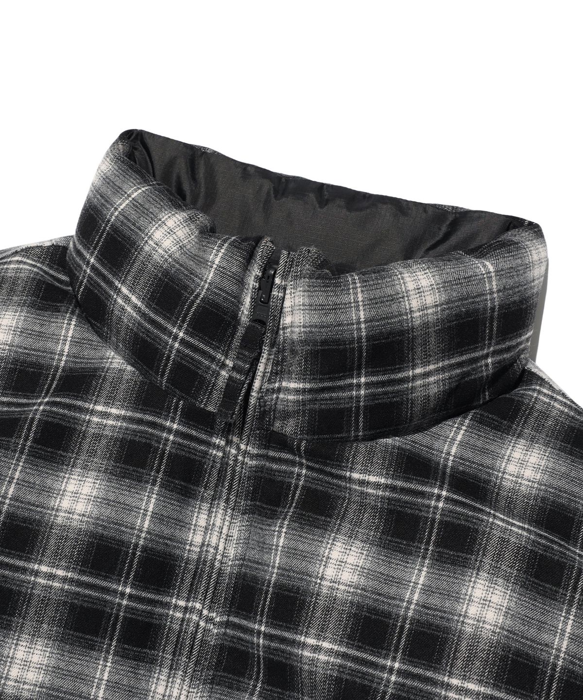 이스트쿤스트(ISTKUNST) FLANNEL REVERSIBLE PUFFER JACKET_BLACK(IK2EWMB900A)