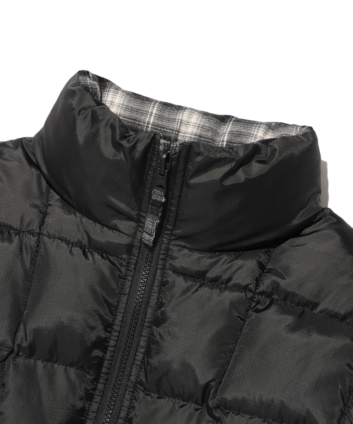 이스트쿤스트(ISTKUNST) FLANNEL REVERSIBLE PUFFER JACKET_BLACK(IK2EWMB900A)