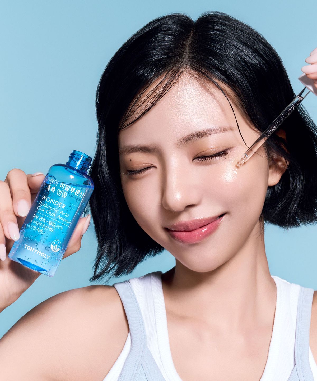 토니모리(TONYMOLY) [2pack] 원더 히알루론산 촉촉 앰플 100ml+히알루론산 마스크팩 3매