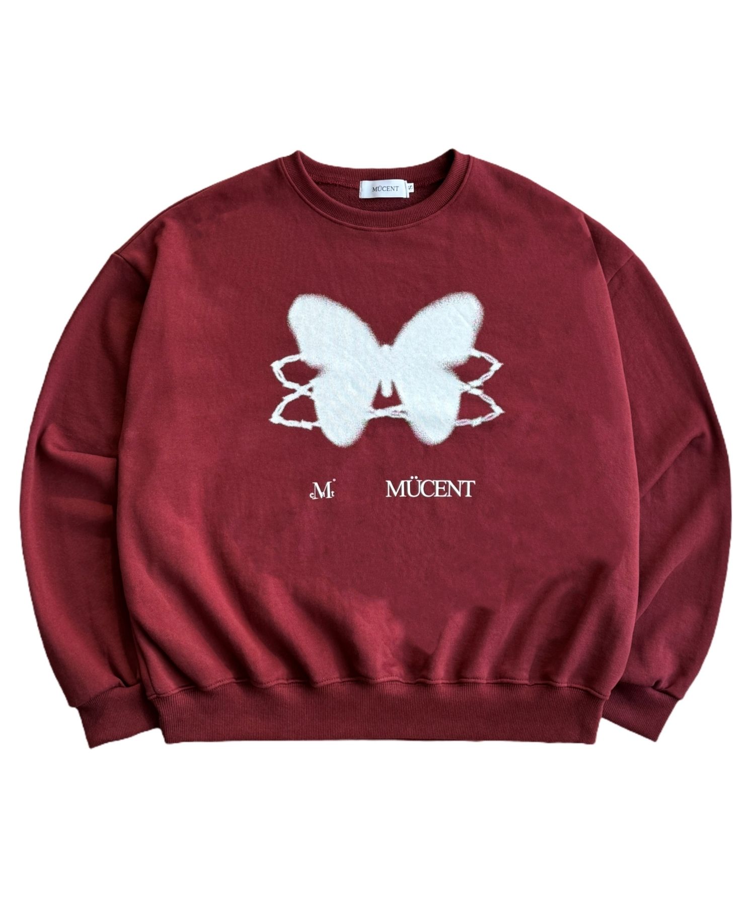 ★MUCENT★ Chain Butterfly Loose Fit Signature Man to Man Un MUSINSA | MUCENT Chain Butterfly Loose Fit Signature Man to