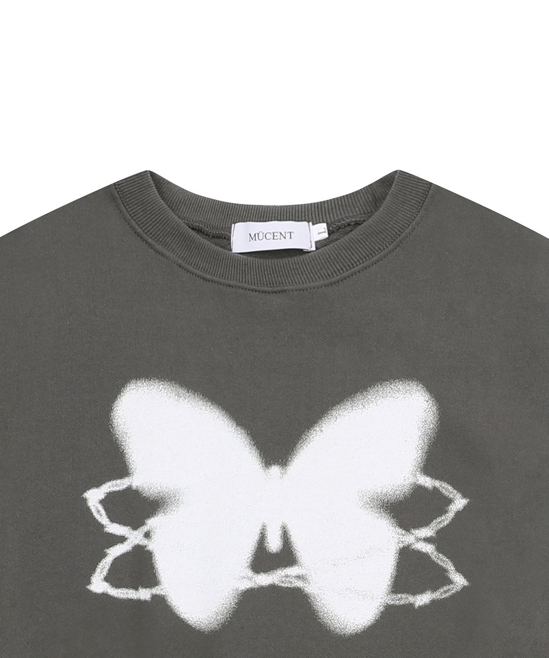★MUCENT★ Chain butterfly loose fit signature sweatshirt un MUSINSA | MUCENT Chain Butterfly Loose Fit Signature Man to