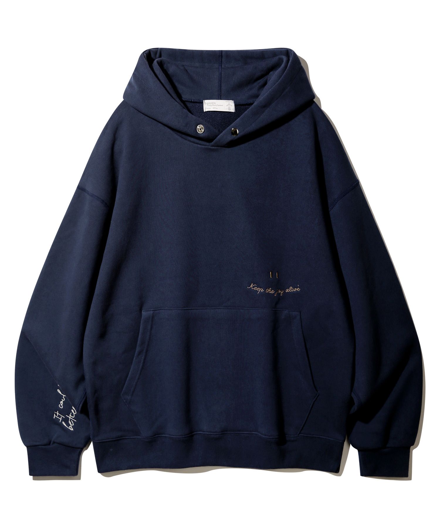 MUSINSA | BAKKEN Smile Hoodie BK6794_Navy