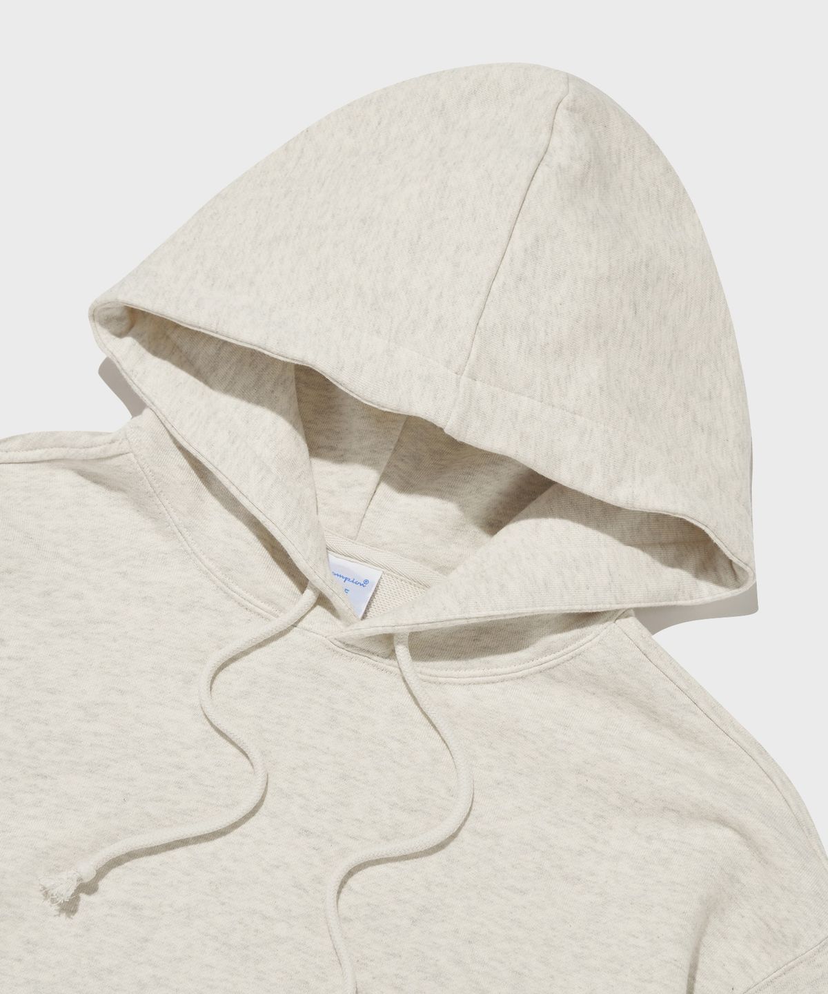 챔피온(CHAMPION) 루즈핏 크루넥 후드 티셔츠 Cream
