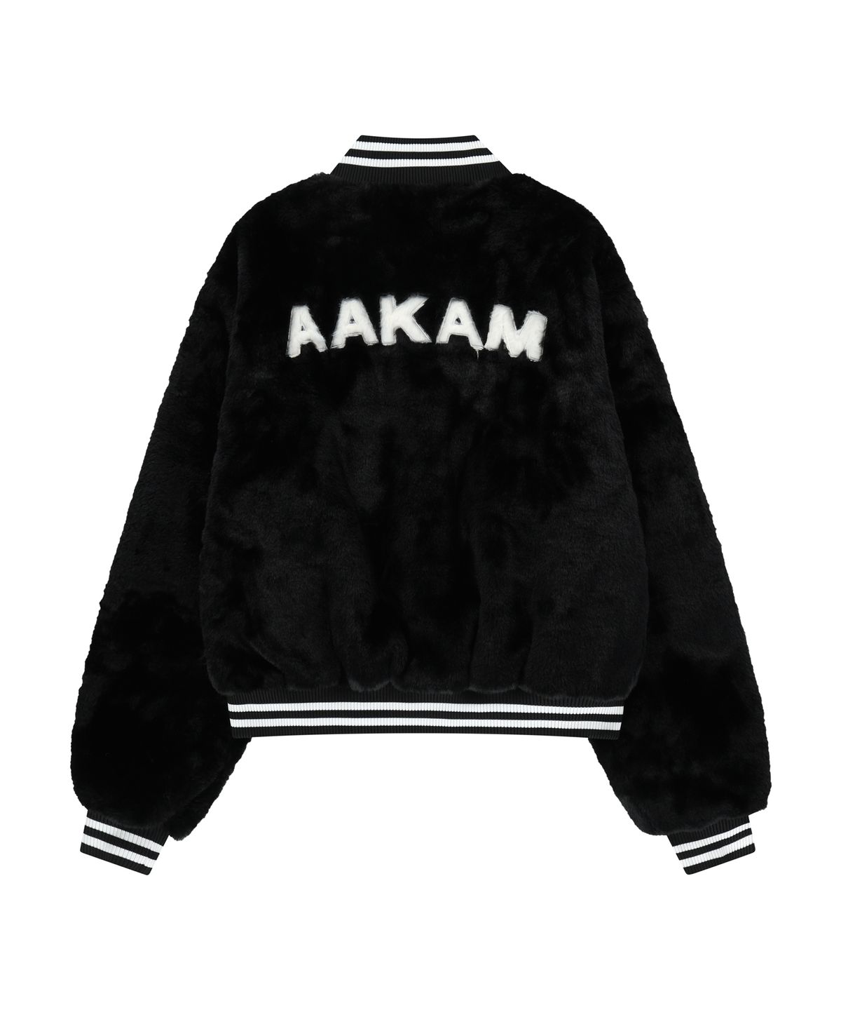 아캄(AAKAM) Furry 98 Varsity Jacket (Black)