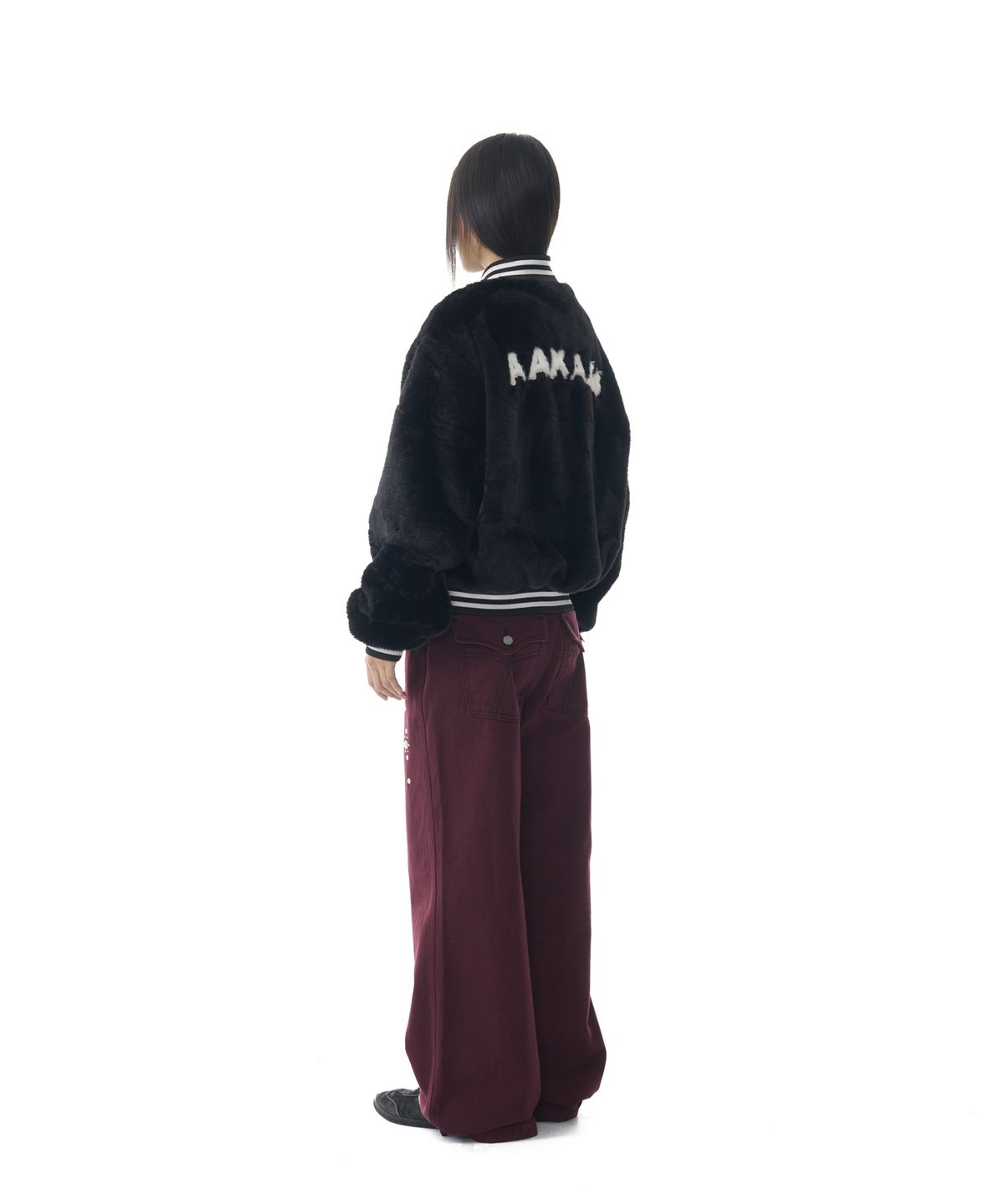 아캄(AAKAM) Furry 98 Varsity Jacket (Black)