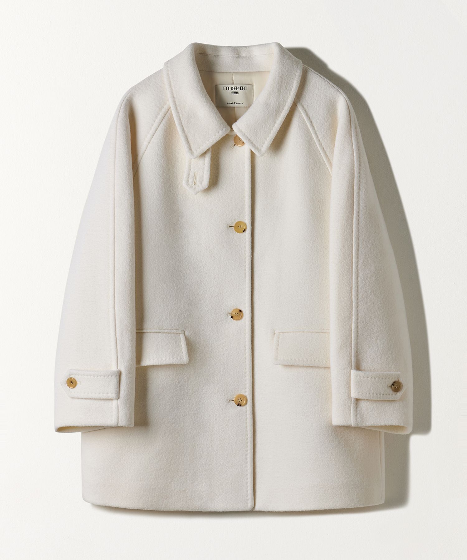 TTUDEMENT ■ CLASSIC WOOL HALF COAT MUSINSA | TTUDEMENT CLASSIC WOOL HALF COAT BUTTER