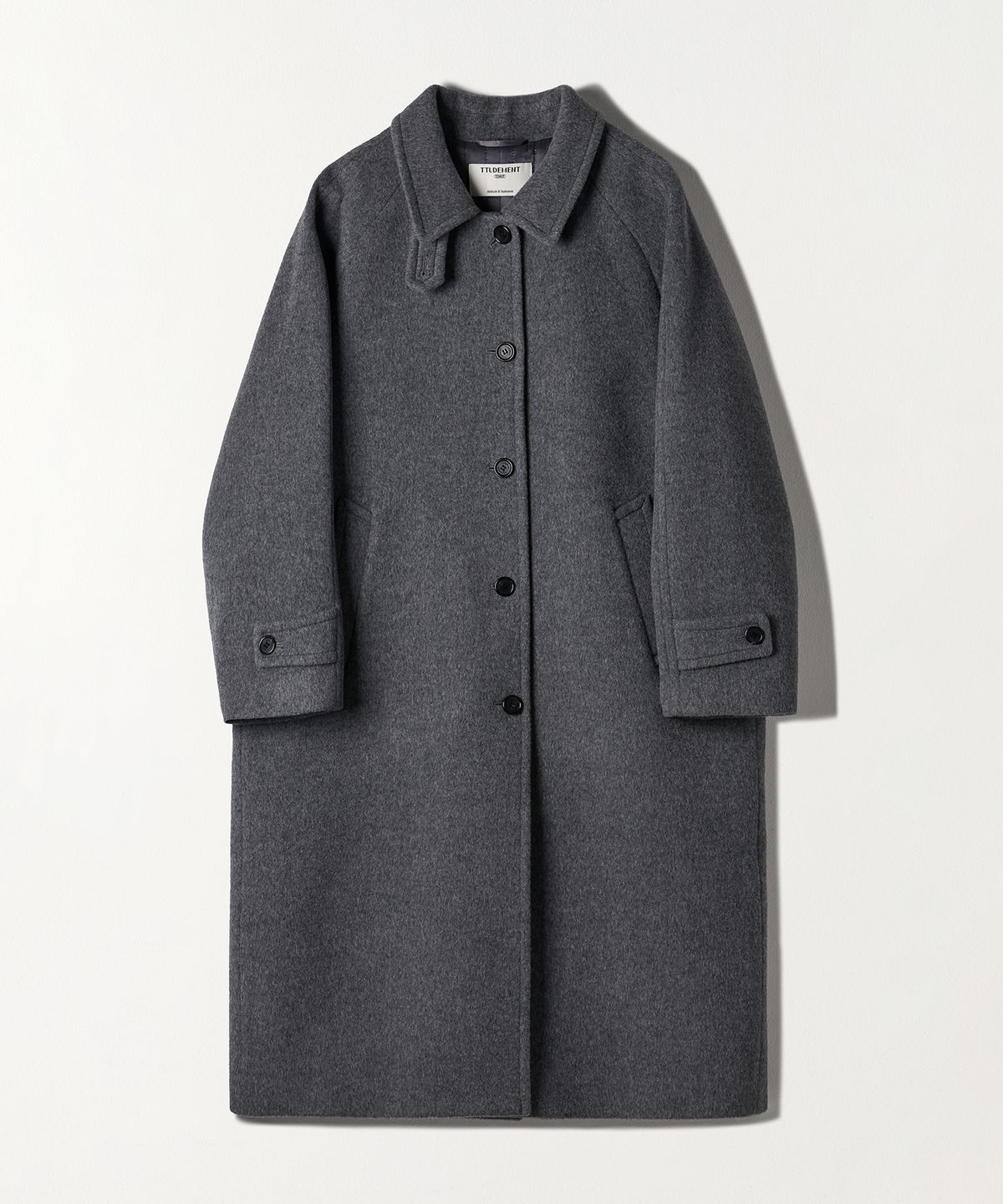 튜드먼트(TTUDEMENT) BALMACAAN WOOL COAT MELANGE GREY