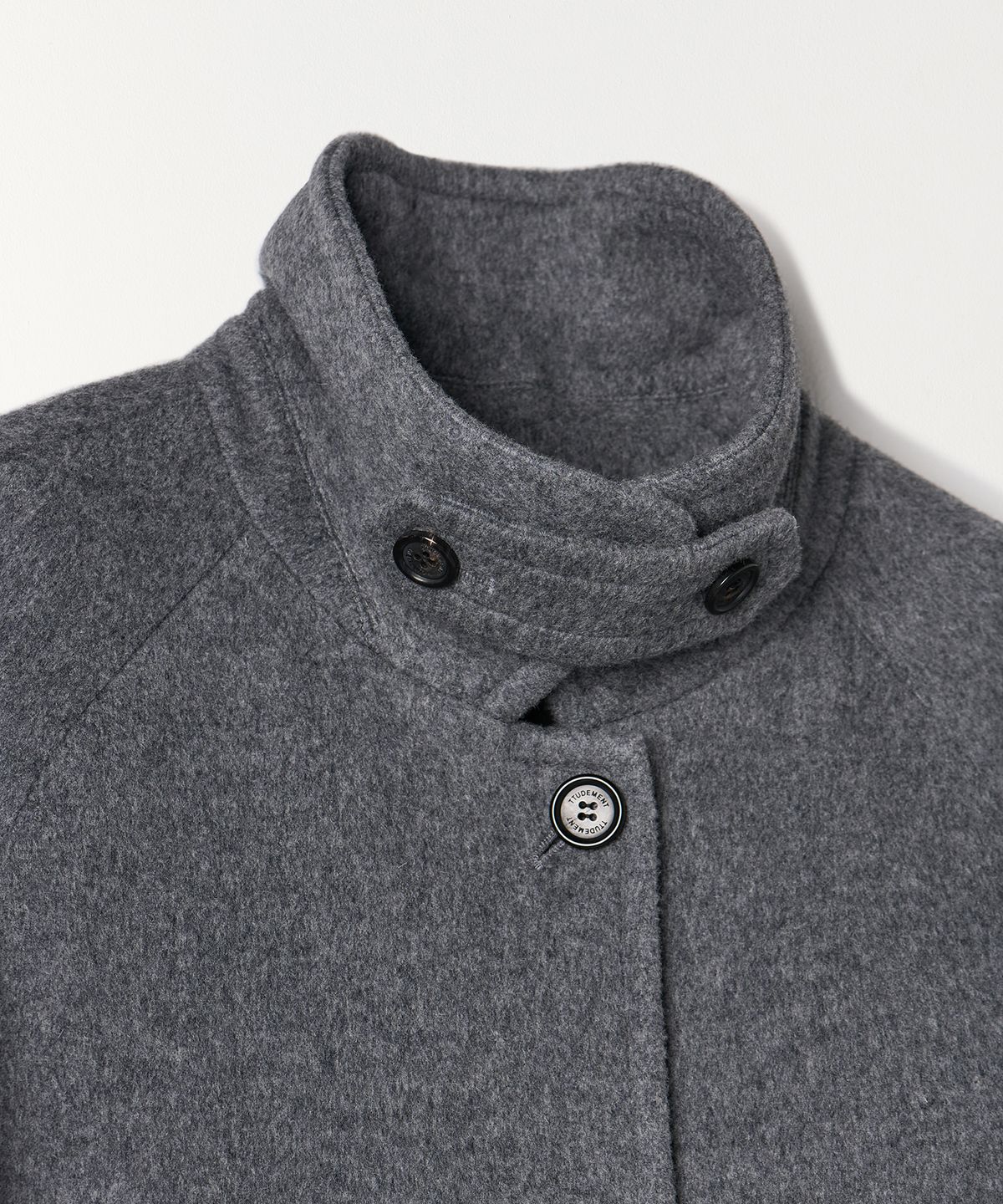 튜드먼트(TTUDEMENT) BALMACAAN WOOL COAT MELANGE GREY