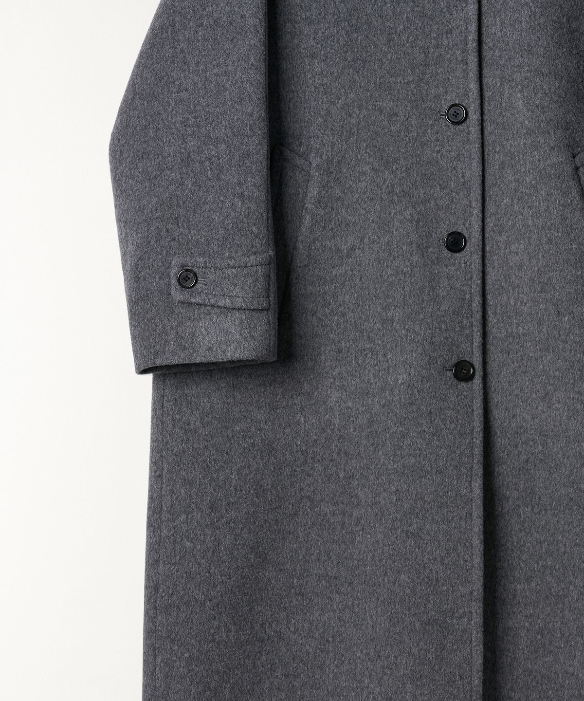 튜드먼트(TTUDEMENT) BALMACAAN WOOL COAT MELANGE GREY