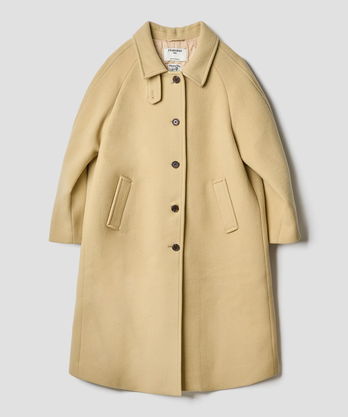 튜드먼트(TTUDEMENT) BALMACAAN WOOL COAT BUTTER