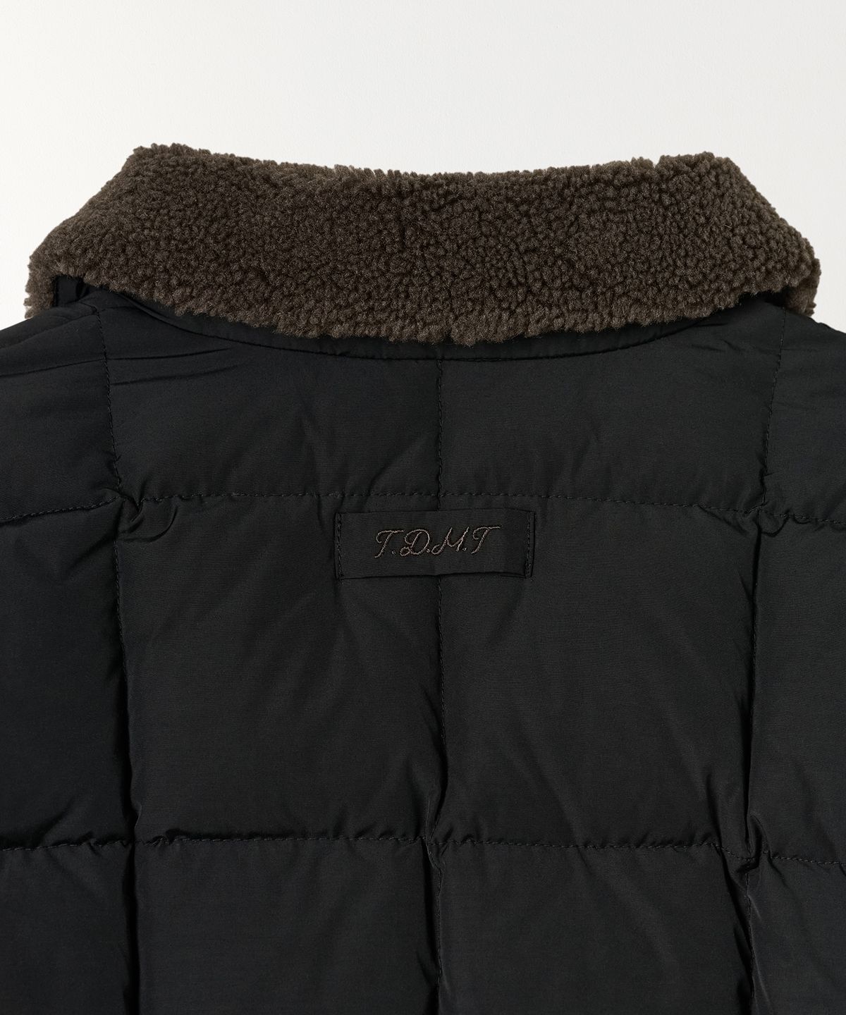 튜드먼트(TTUDEMENT) FUR COLLAR DOWN JUMPER BLACK