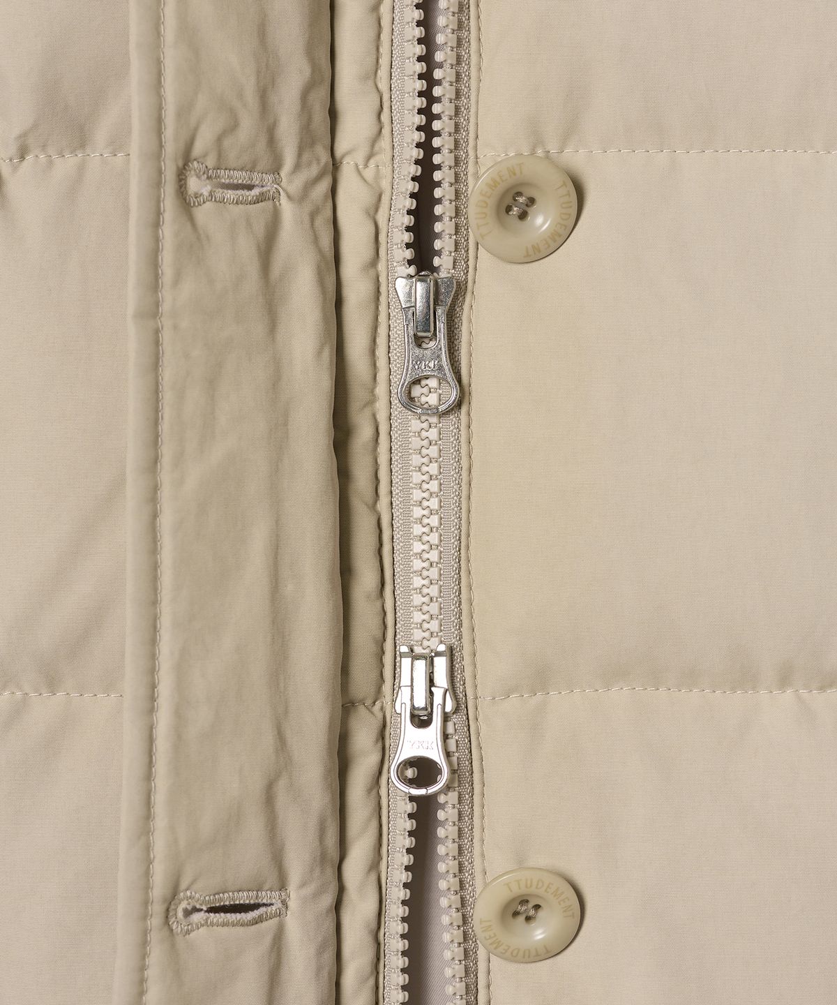 튜드먼트(TTUDEMENT) FUR COLLAR DOWN JUMPER BEIGE