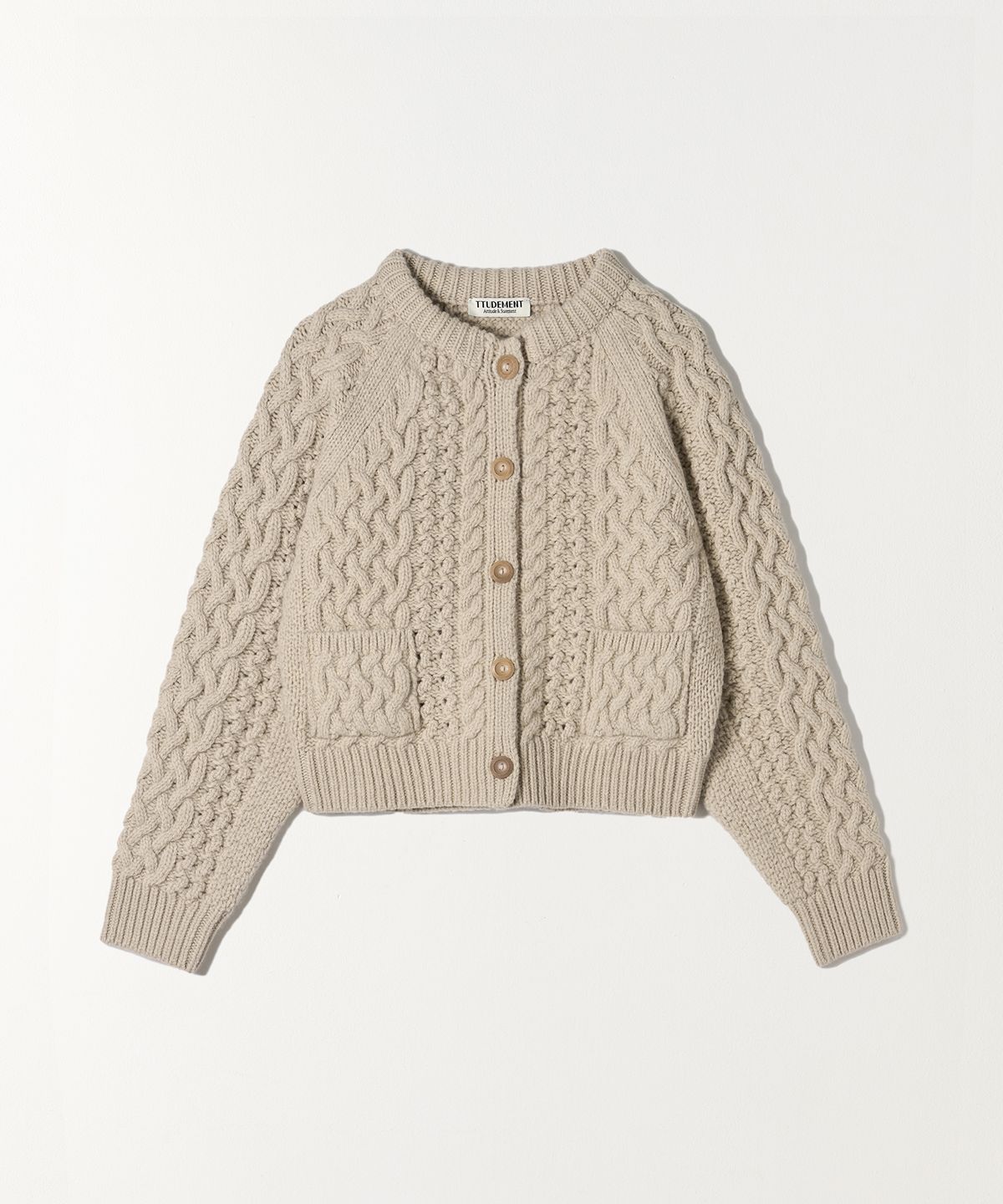 튜드먼트(TTUDEMENT) CABLE CARDIGAN OATMEAL