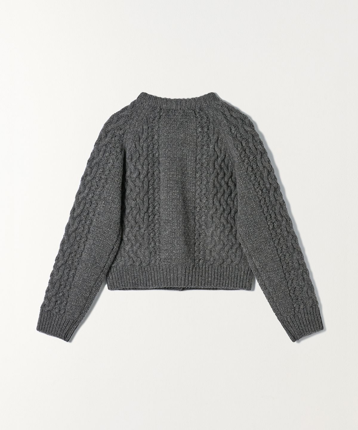튜드먼트(TTUDEMENT) CABLE CARDIGAN CHARCOAL