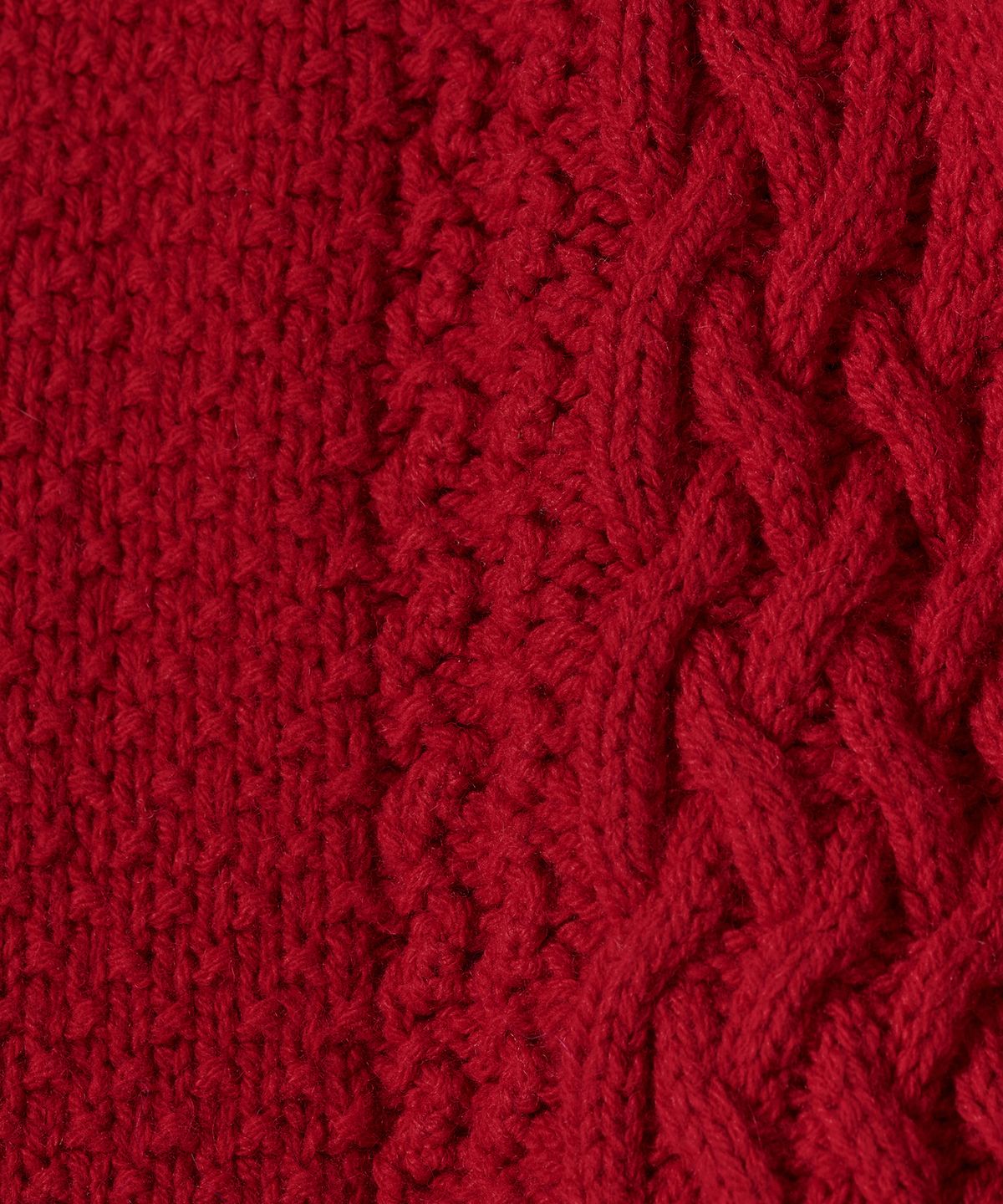 튜드먼트(TTUDEMENT) CABLE CARDIGAN RED