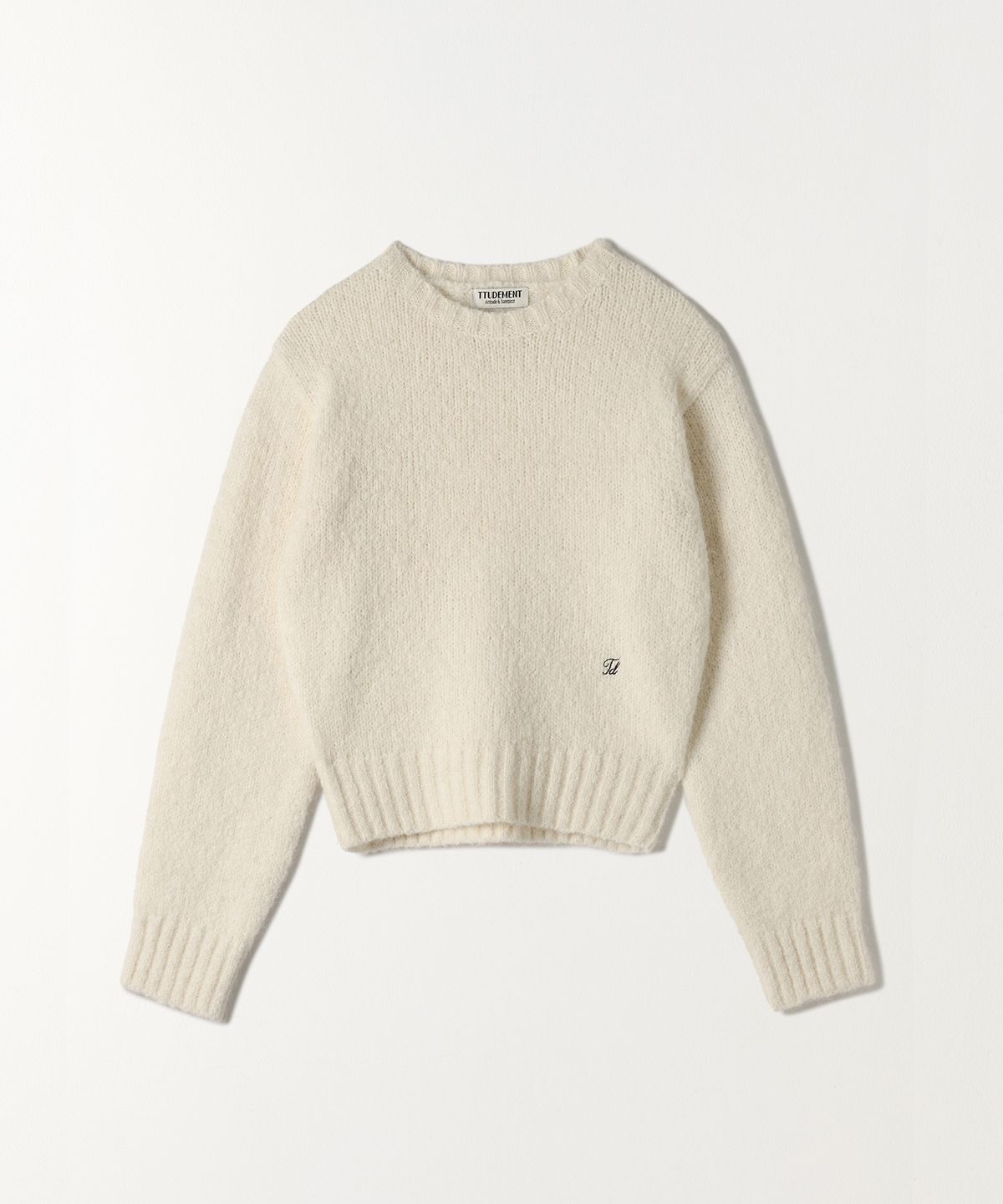 튜드먼트(TTUDEMENT) ALPACA ROUND PULLOVER IVORY