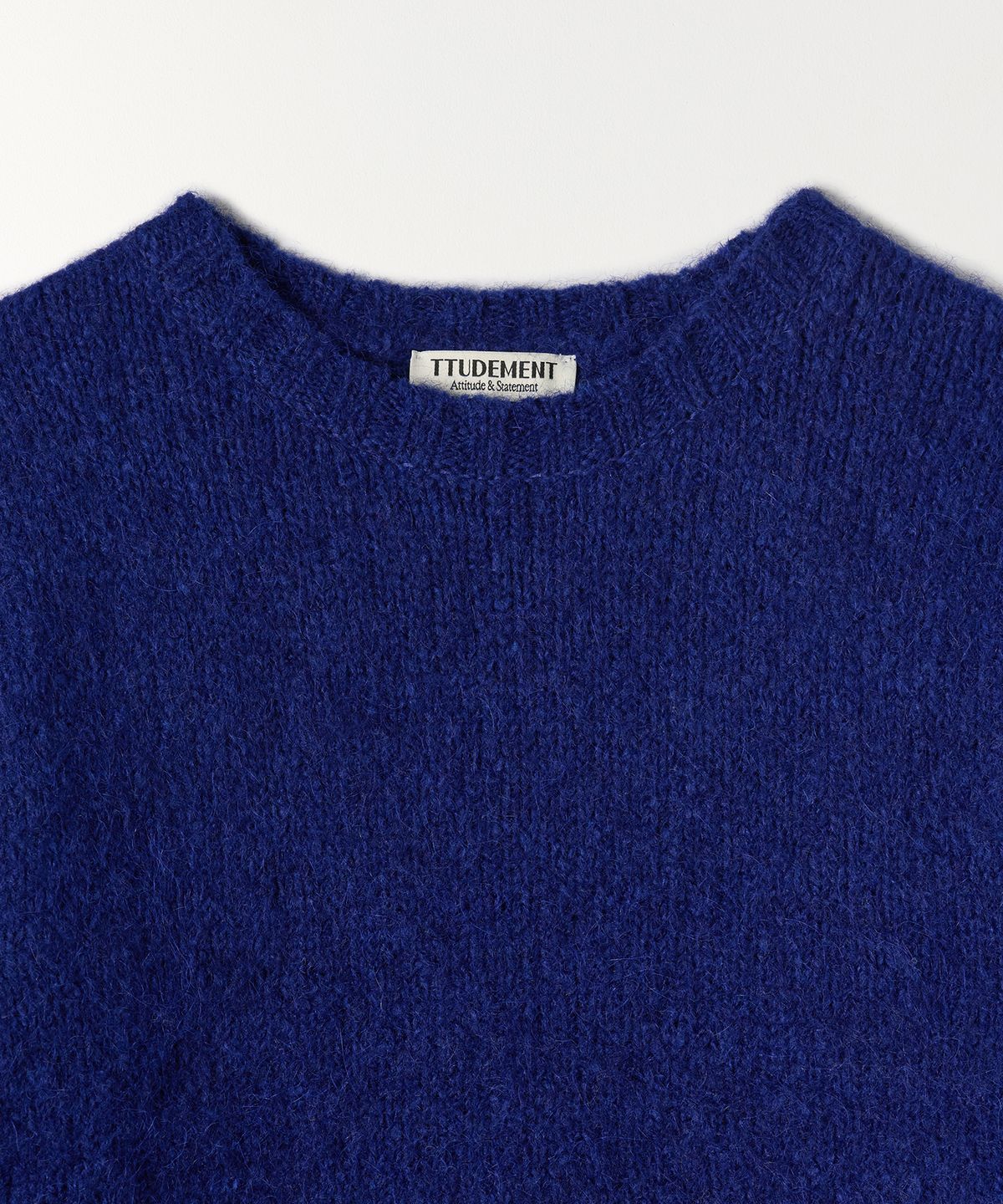 튜드먼트(TTUDEMENT) ALPACA ROUND PULLOVER BLUE