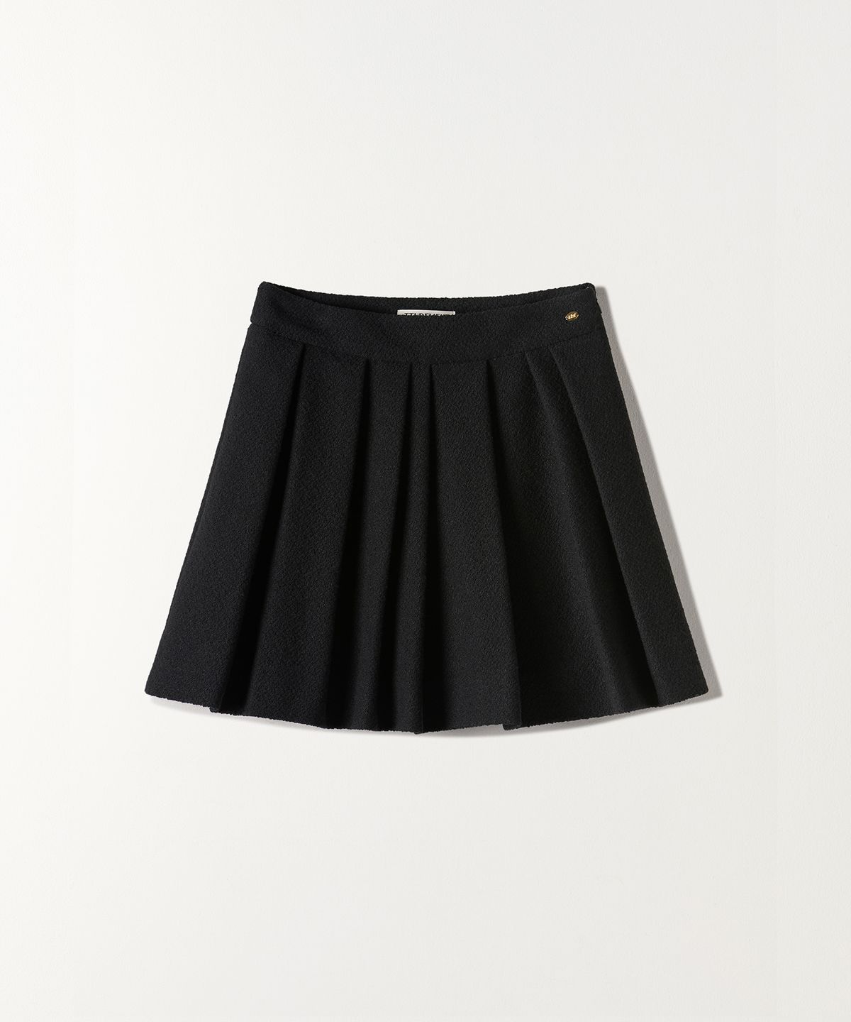튜드먼트(TTUDEMENT) TWEED PINTUCK MINI SKIRT BLACK