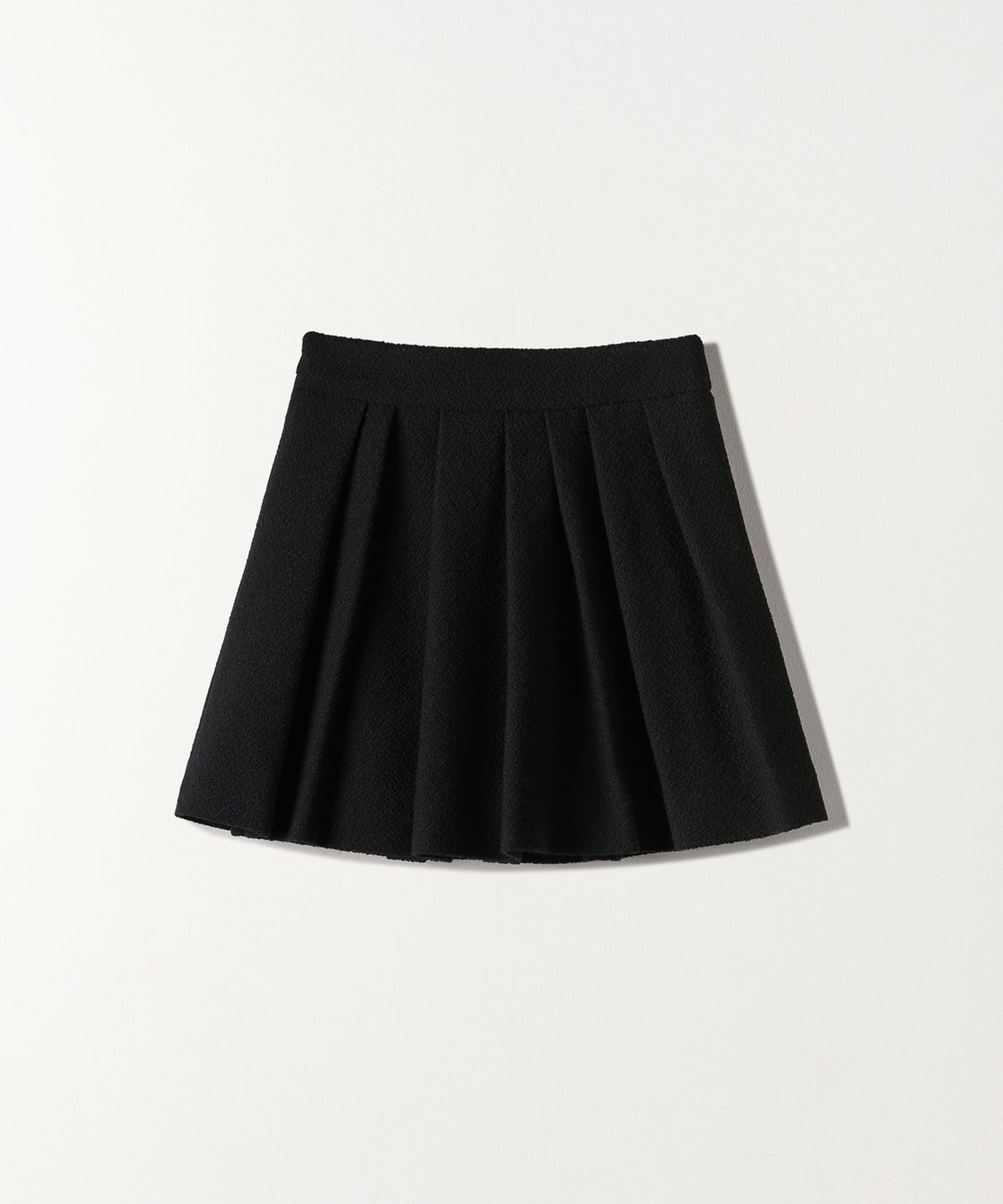 튜드먼트(TTUDEMENT) TWEED PINTUCK MINI SKIRT BLACK
