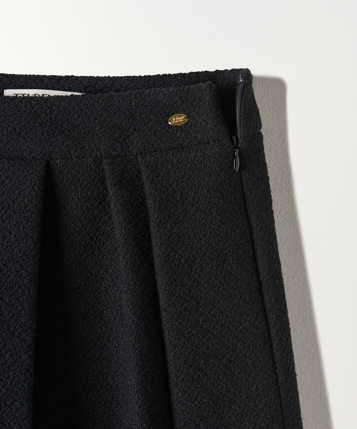 튜드먼트(TTUDEMENT) TWEED PINTUCK MINI SKIRT BLACK
