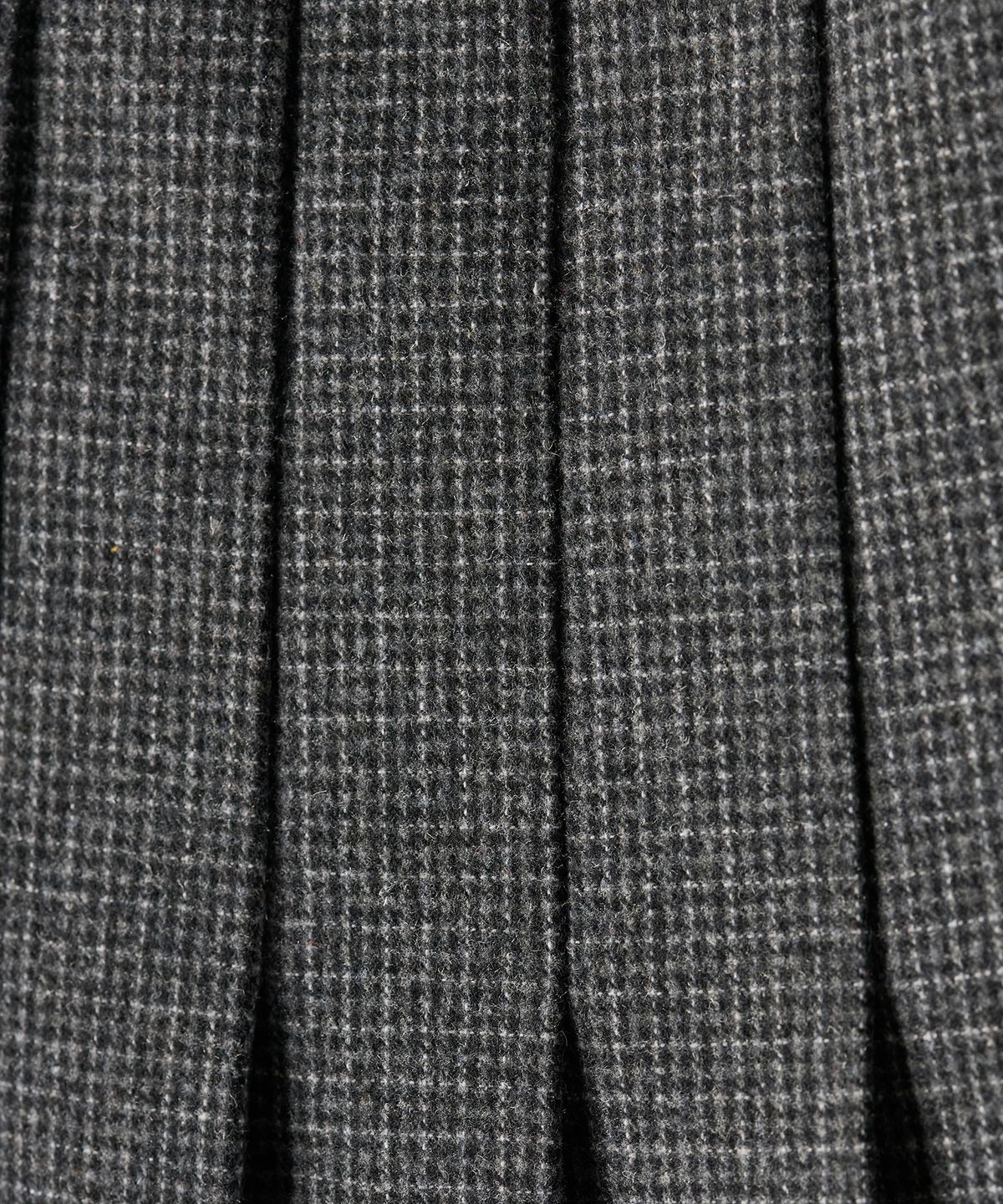 튜드먼트(TTUDEMENT) CHECK PLEATED MIDI SKIRT CHARCOAL