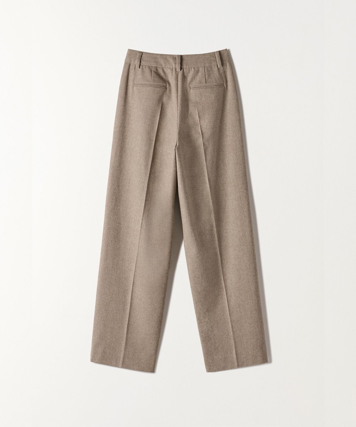 튜드먼트(TTUDEMENT) WOOL ONE-TUCK WIDE SLACKS BEIGE