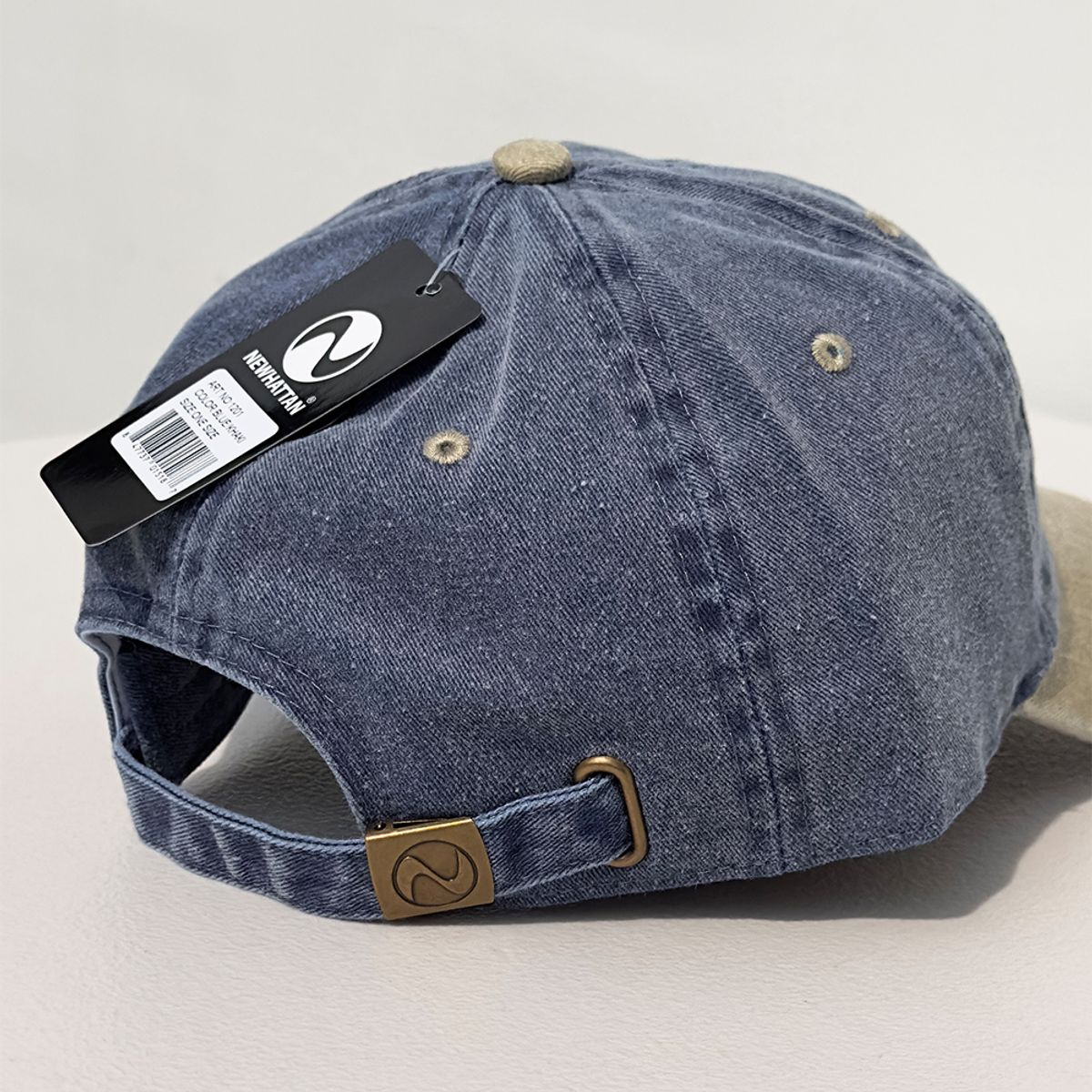 뉴해튼(NEWHATTAN) 빈티지 워싱 볼캡 (blue/khaki)