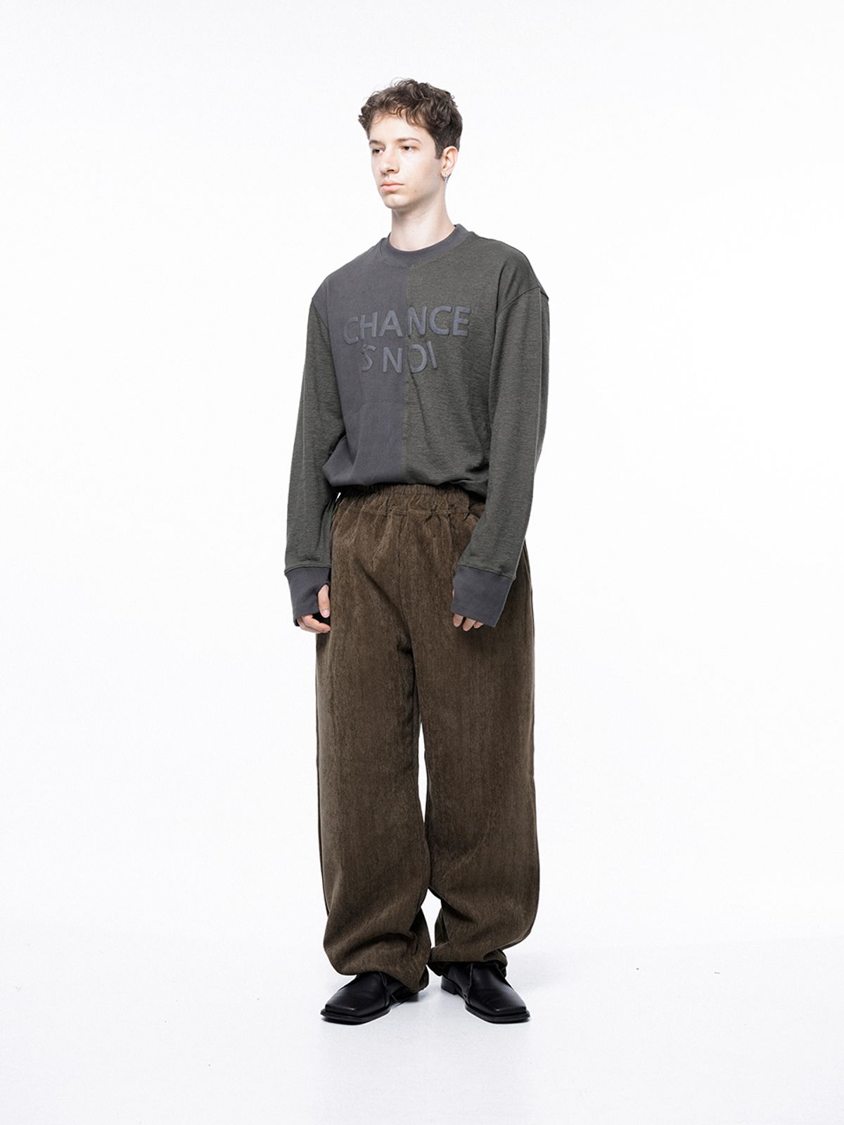 챈세스노이(CHANCE'S NOI) Jacquard String Rug Pants - Brown /M243PT02BR