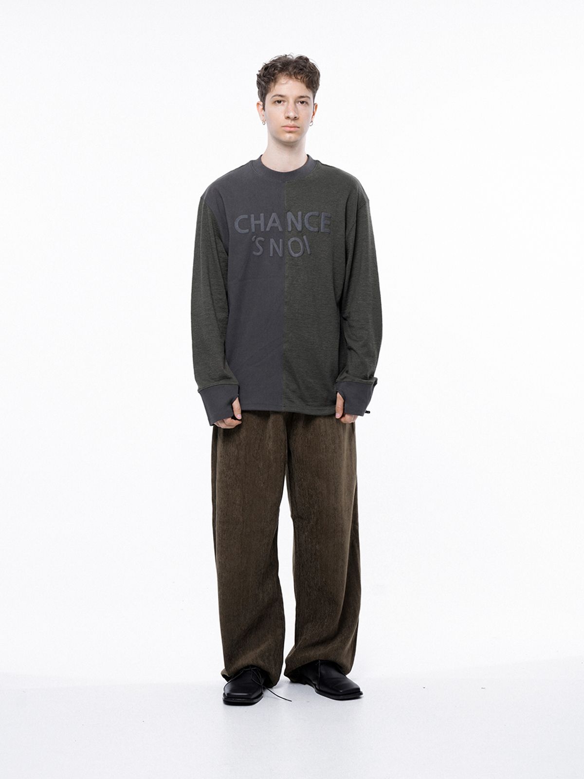 챈세스노이(CHANCE'S NOI) Jacquard String Rug Pants - Brown /M243PT02BR