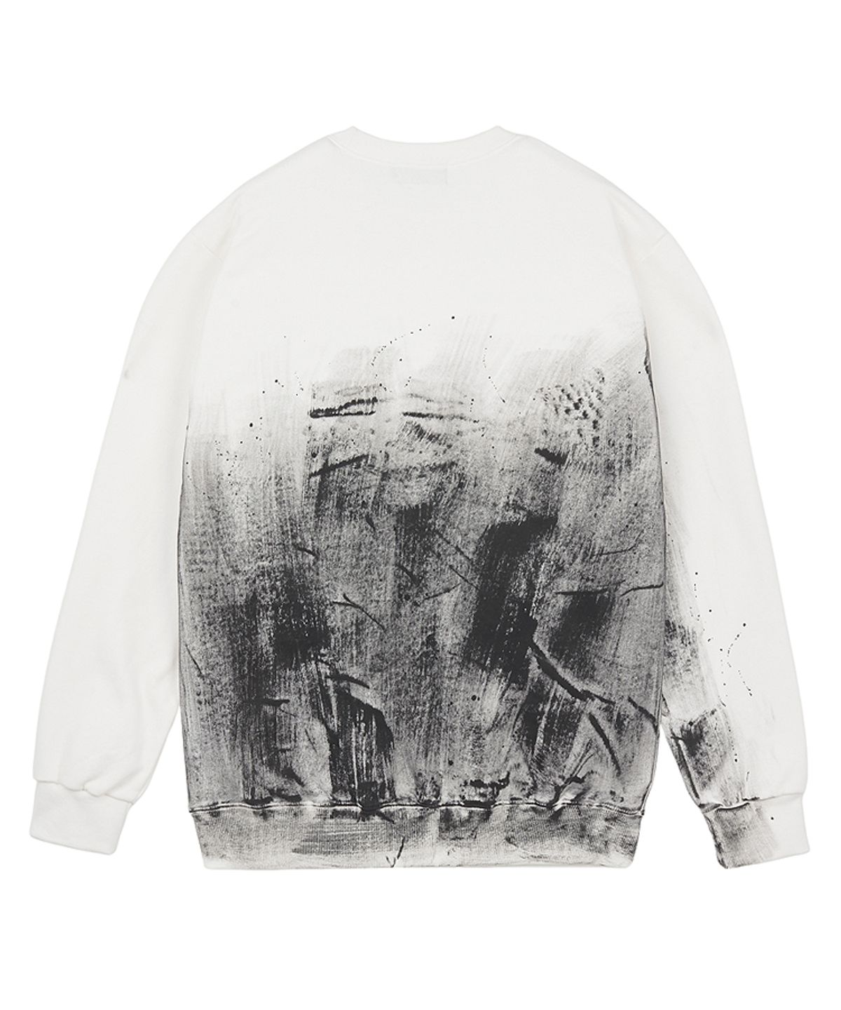스트라이크(STRIKE) Contrasting Paint Studded Sweatshirt (WHITE)