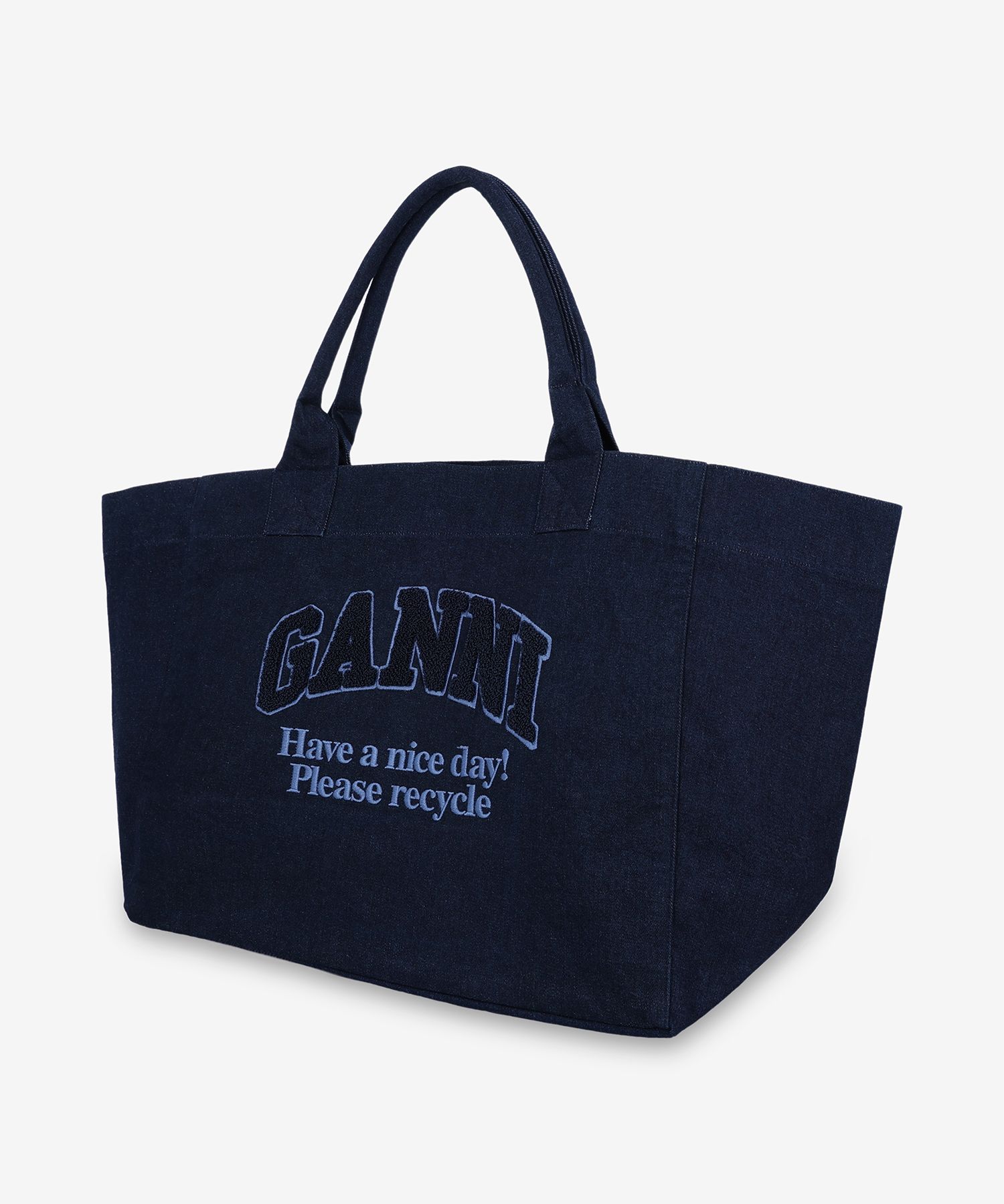 ★Ganni★ XXL Denim Shopper Bag Dark Navy A6278642 MUSINSA | GANNI XXL Denim Shopper Bag - Dark Navy / A6278642
