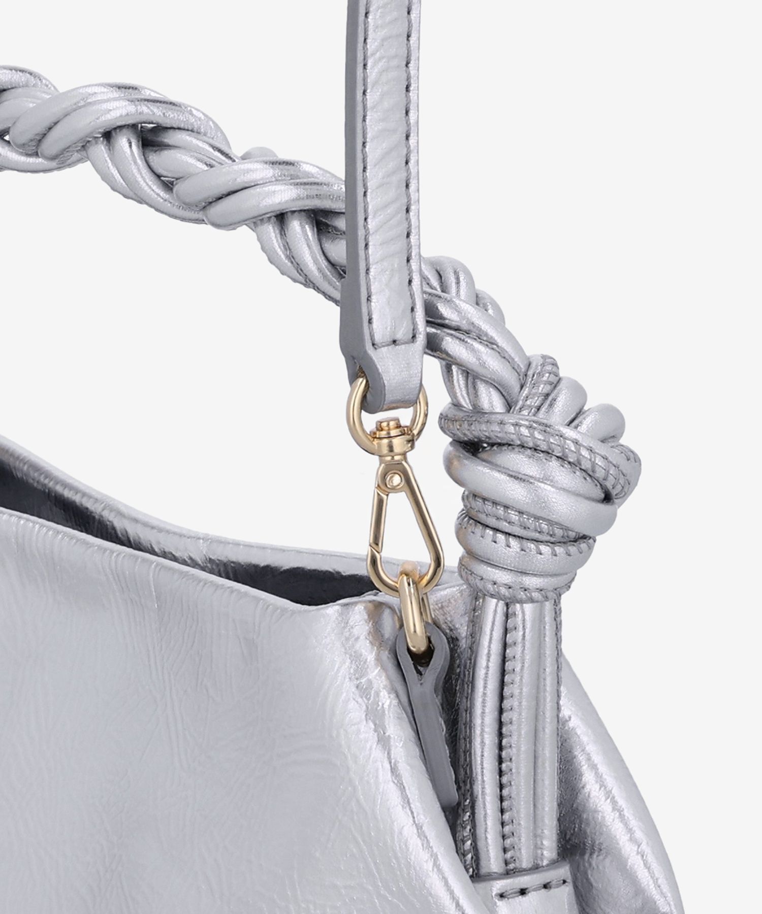 ★Ganni★ Mini Gani Bou llic Crossbody Bag Silver A65950 MUSINSA | GANNI Mini Gani Bou Metallic Crossbody Bag