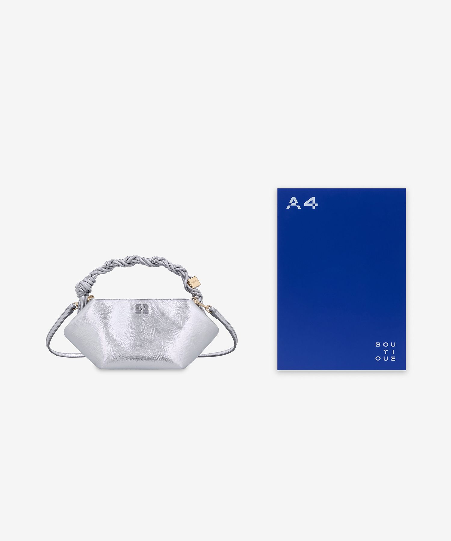 ★Ganni★25SS 新作★Mini Gani Boo llic Cross Bag Silver Women's Mini Bags | Compact, Stylish & Trendy Designs | GANNI US