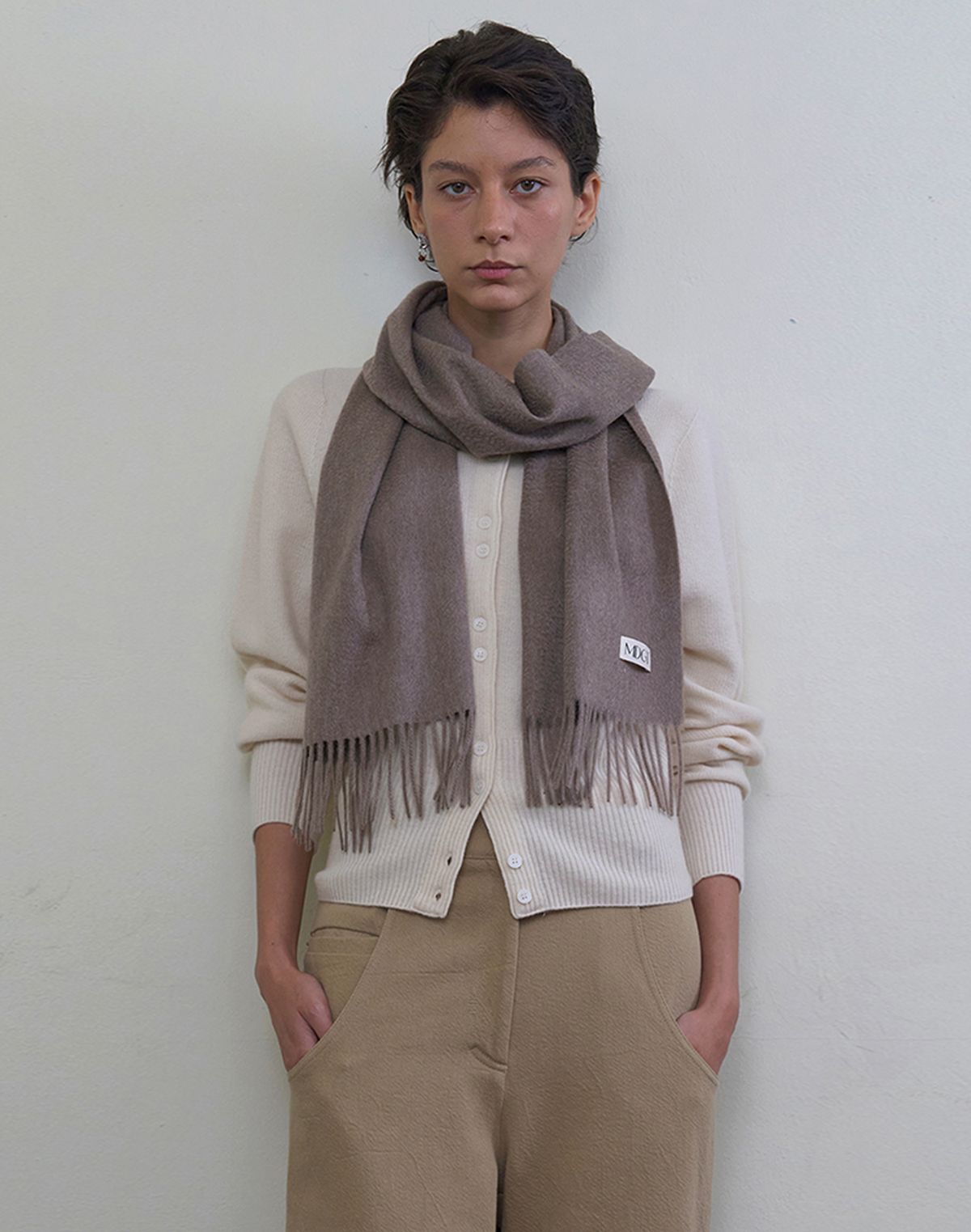 엠디지티(MDGT) Woven Scarf Solid  Lemon