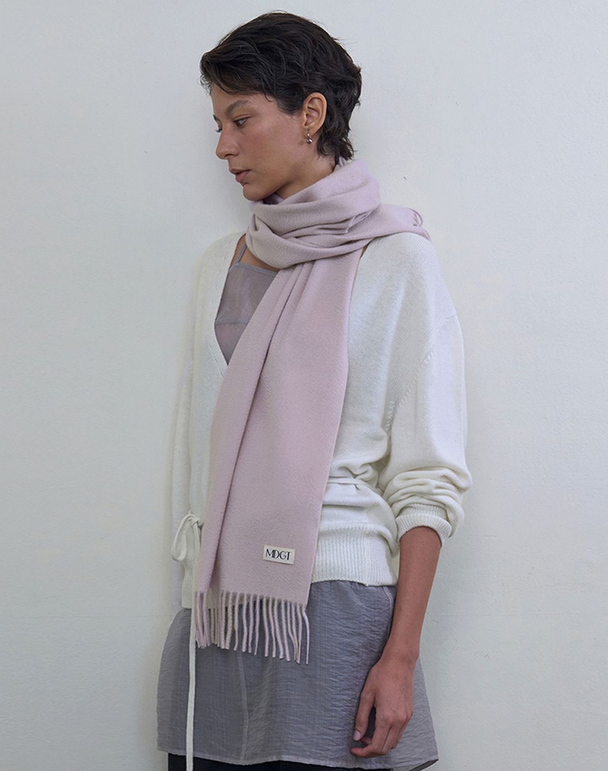 엠디지티(MDGT) Woven Scarf Solid  Lemon