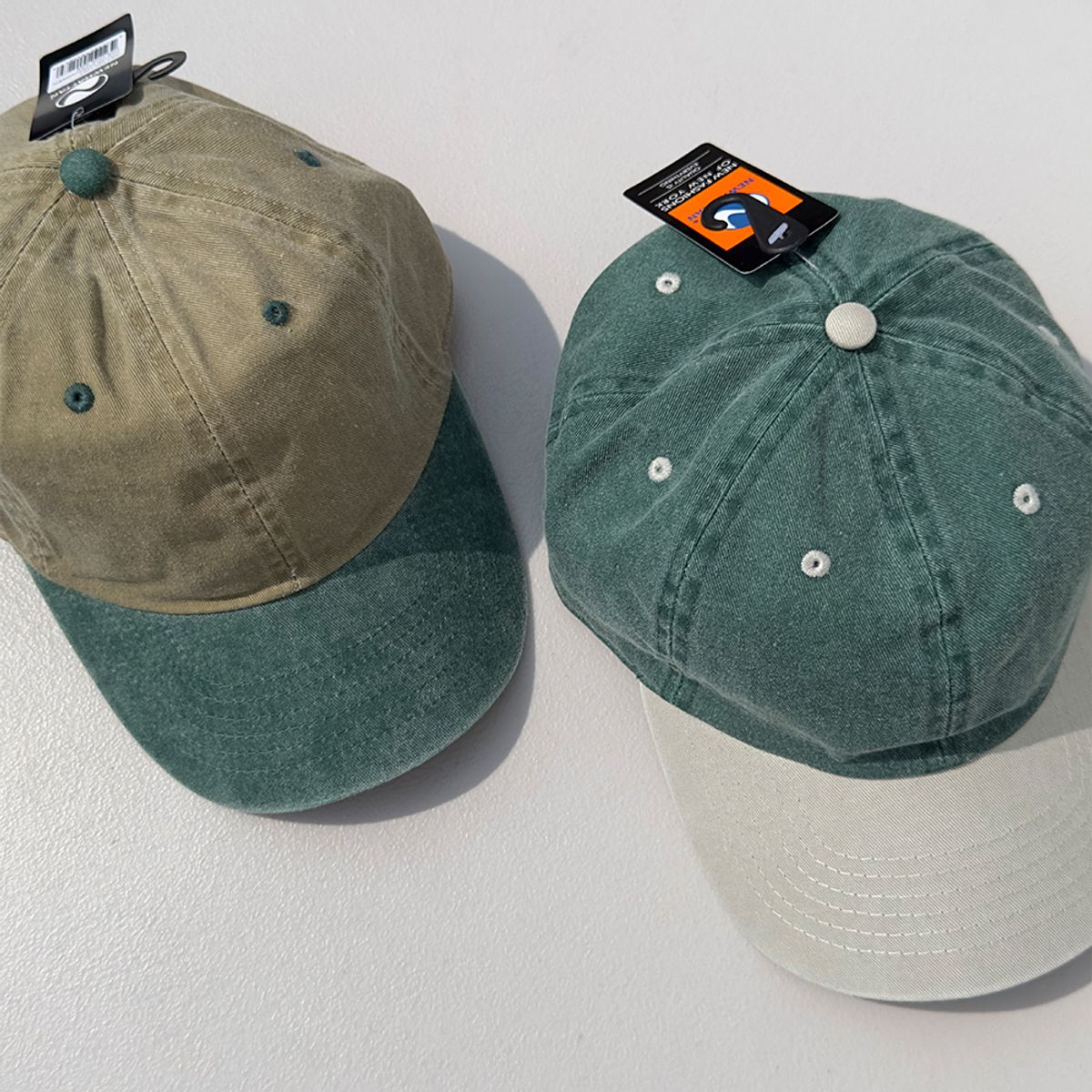 뉴해튼(NEWHATTAN) 빈티지 워싱 볼캡 (green/sand)
