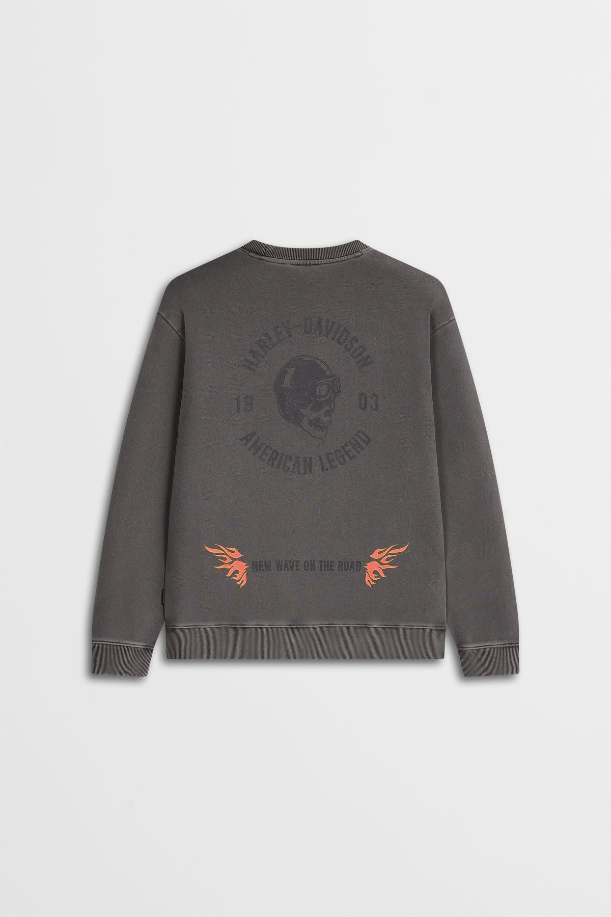 할리데이비슨 컬렉션스®(HARLEY-DAVIDSON COLLECTIONS®) 피그먼트 다잉 아메리칸 레전드 스웨트셔츠 챠콜  HH14311208