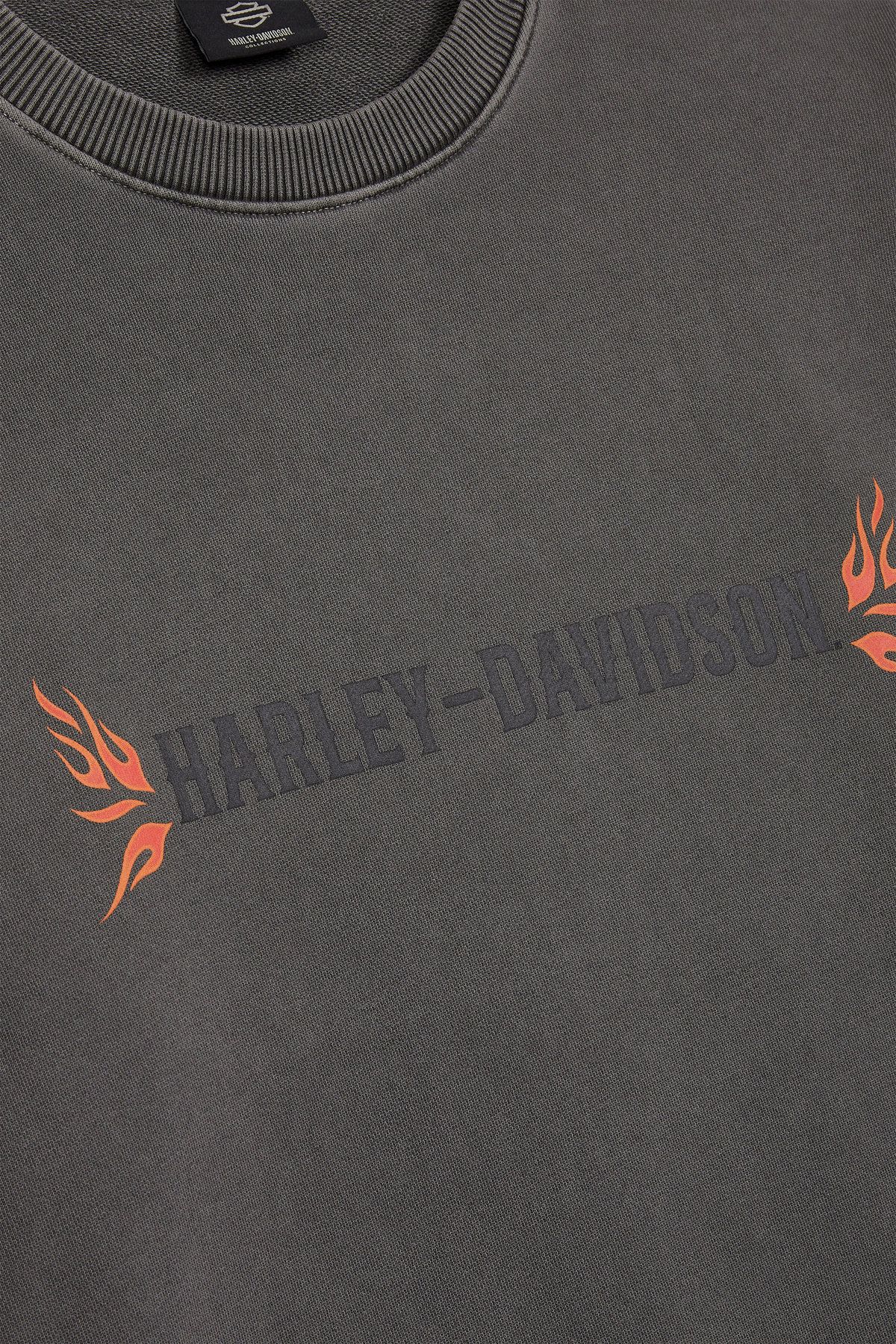 할리데이비슨 컬렉션스®(HARLEY-DAVIDSON COLLECTIONS®) 피그먼트 다잉 아메리칸 레전드 스웨트셔츠 챠콜  HH14311208