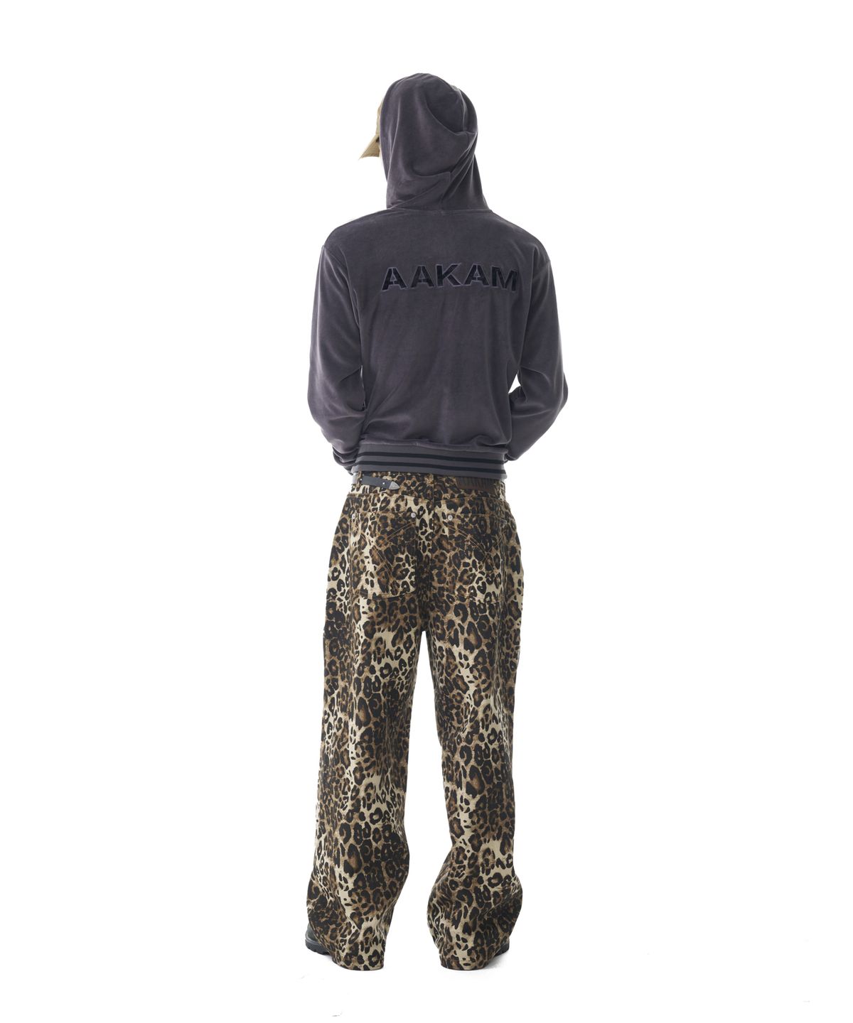 아캄(AAKAM) 98 Patch Velour Zip-Up Hoodie (Dark Gray)