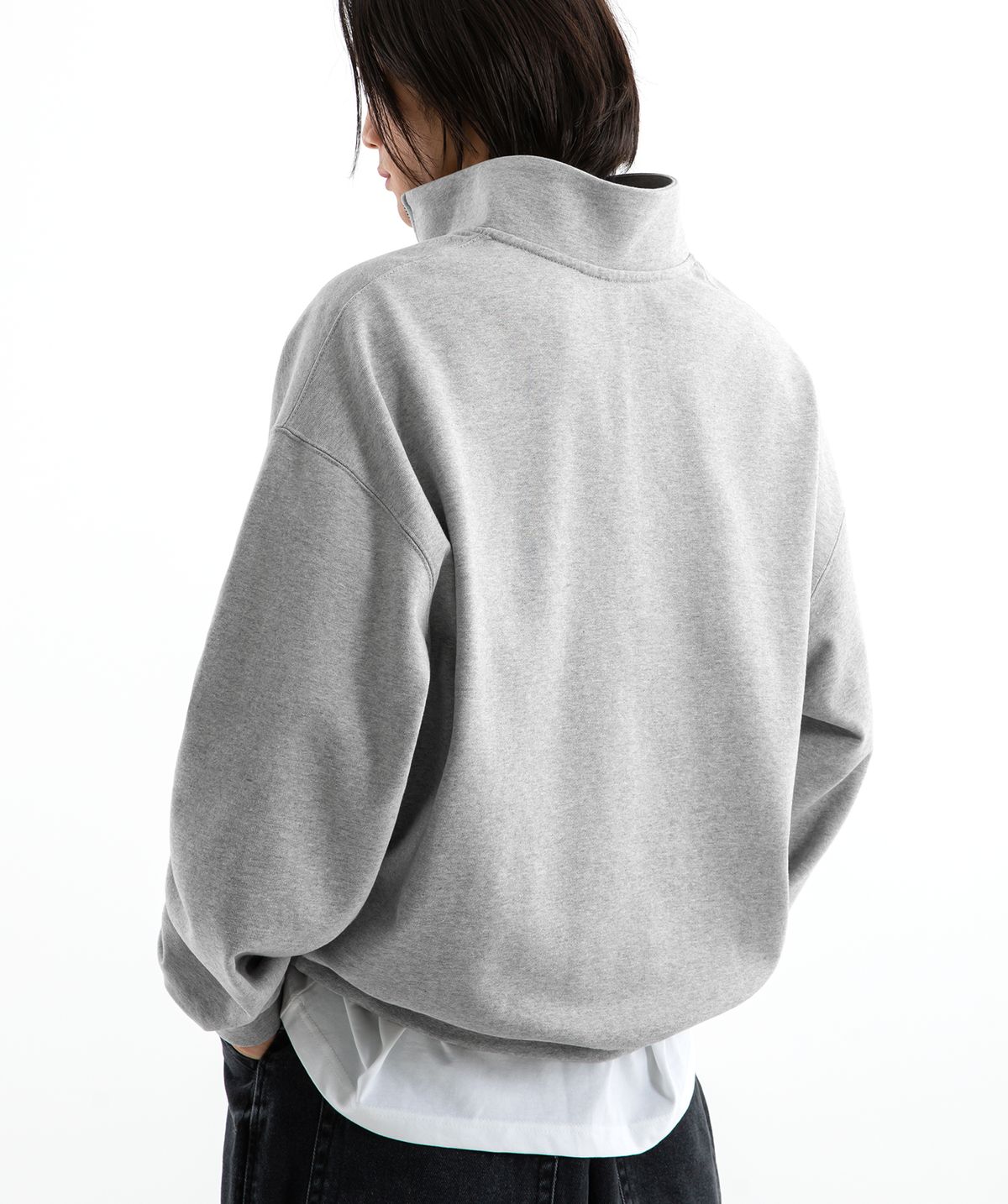 브렌슨(BRENSON) B. 오버핏 스웨트 하프집업 ( 4Color )