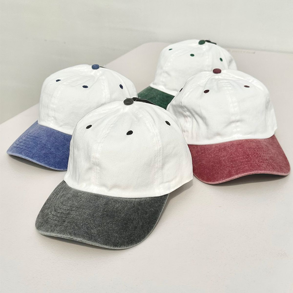 뉴해튼(NEWHATTAN) 빈티지 워싱 볼캡 (natural/green)